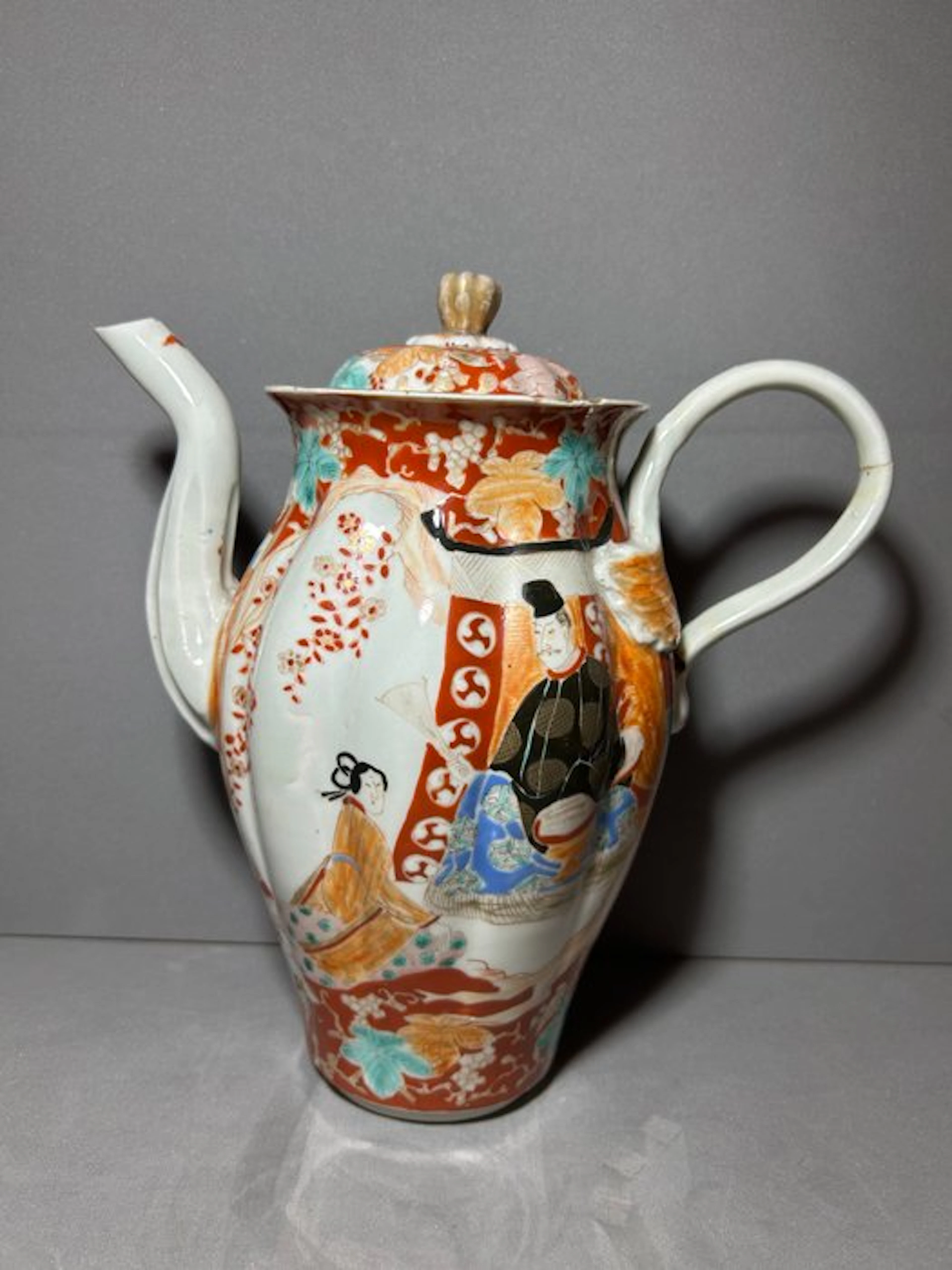 Teapot Fukagawa Seiji Meiji - Arita Imari porcelain...