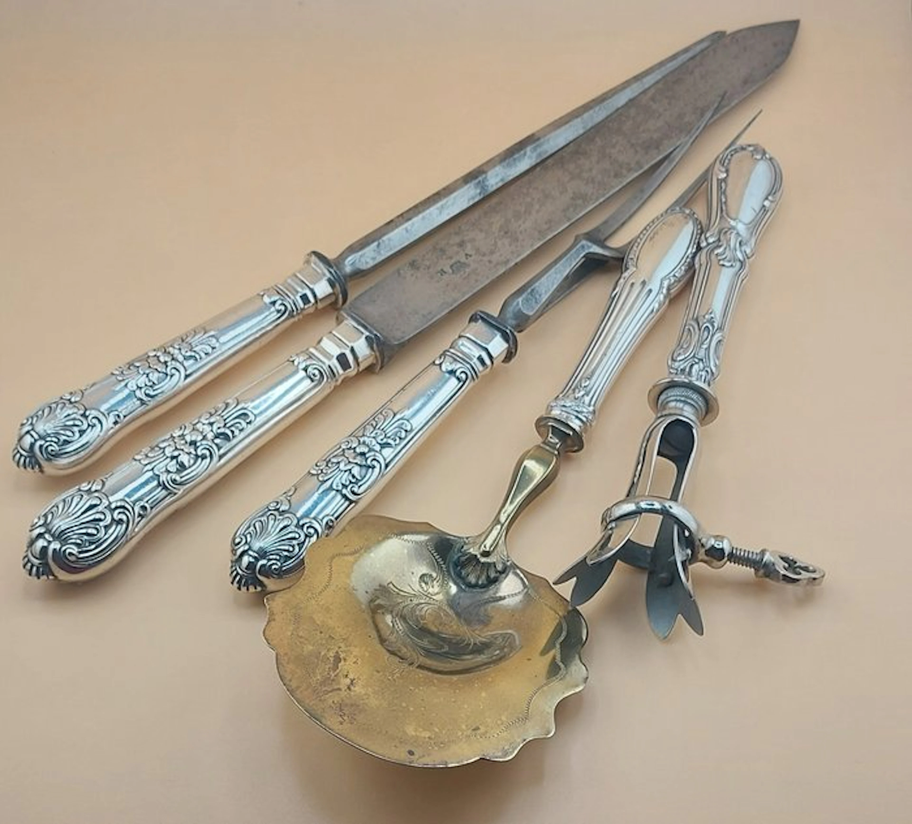 Dinner set (5) - Silverplated, Steel