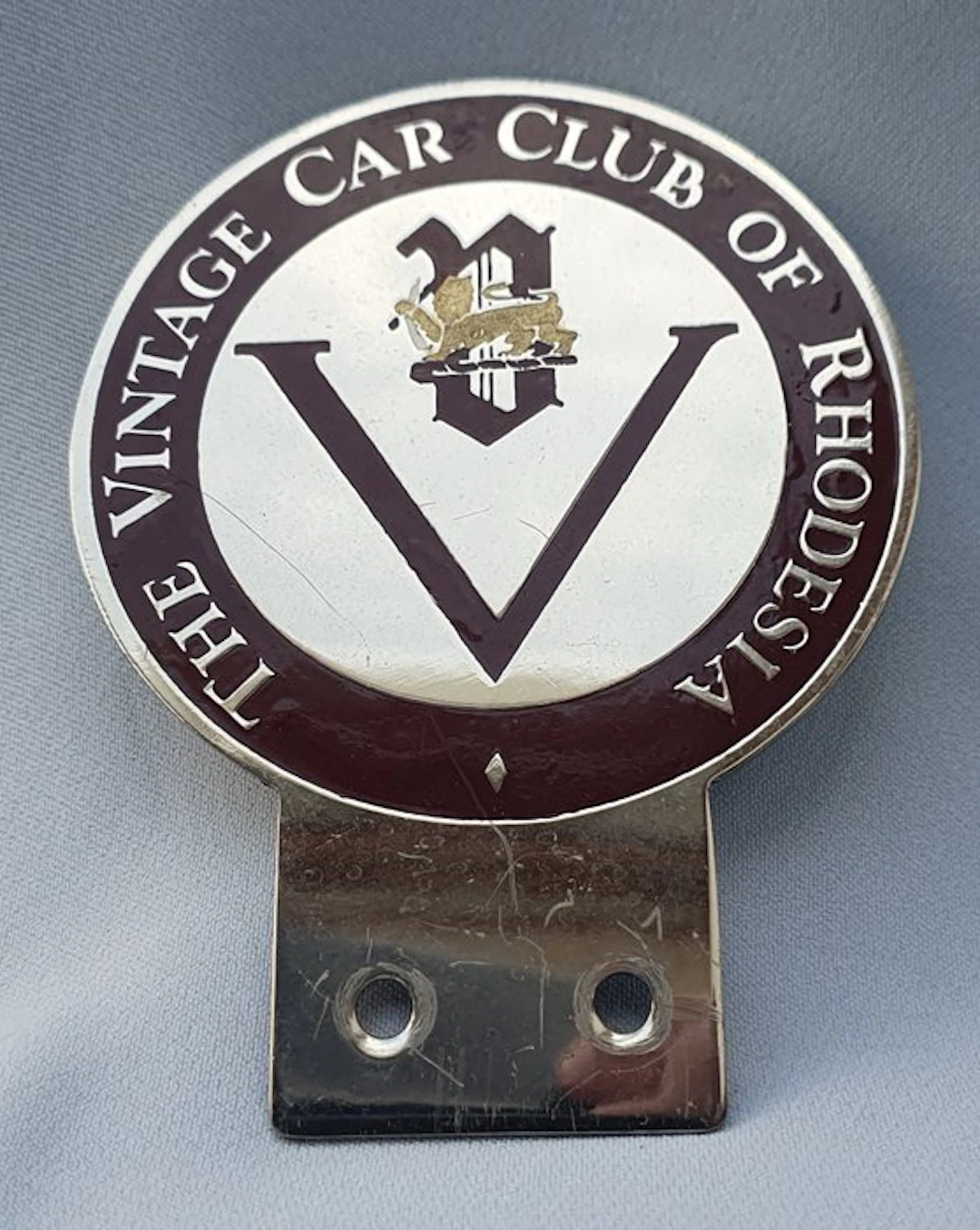Badge - Grille Badge - Car Club of Rhodesia - Rhodesia - 20th - mid (WW II)