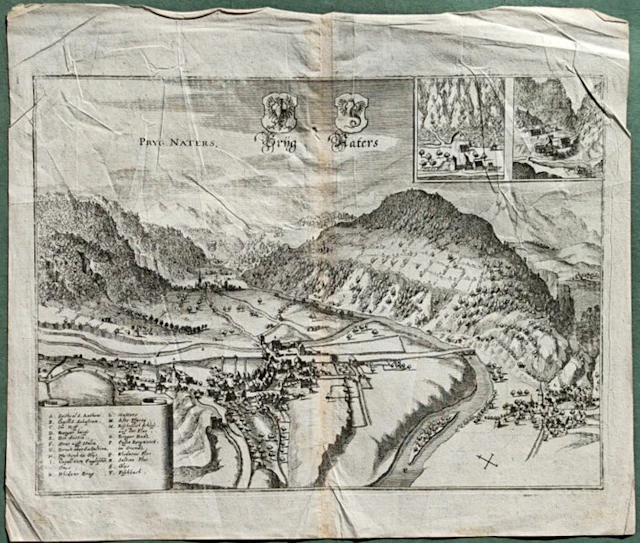 Italy - A bird's-eye view of the Swiss towns of Brig and...
