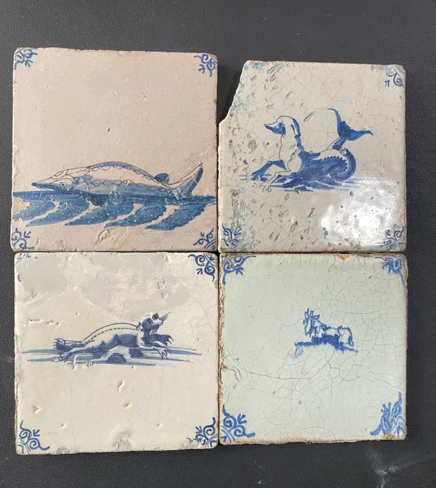 Tile (4) - Animal motifs - 1650-1700 - Animal motifs