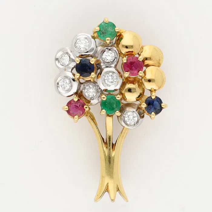 Brooch - 18 kt