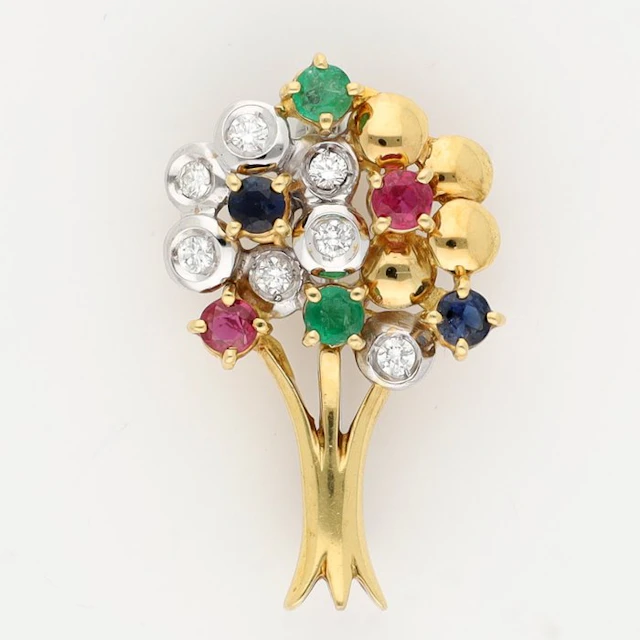 Brooch - 18 kt