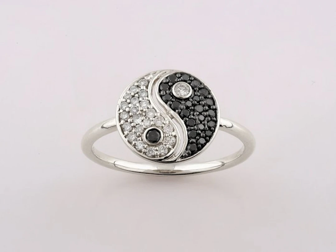 Ring - 14 kt. White gold - 0.30ct. tw. Diamond (Natural)