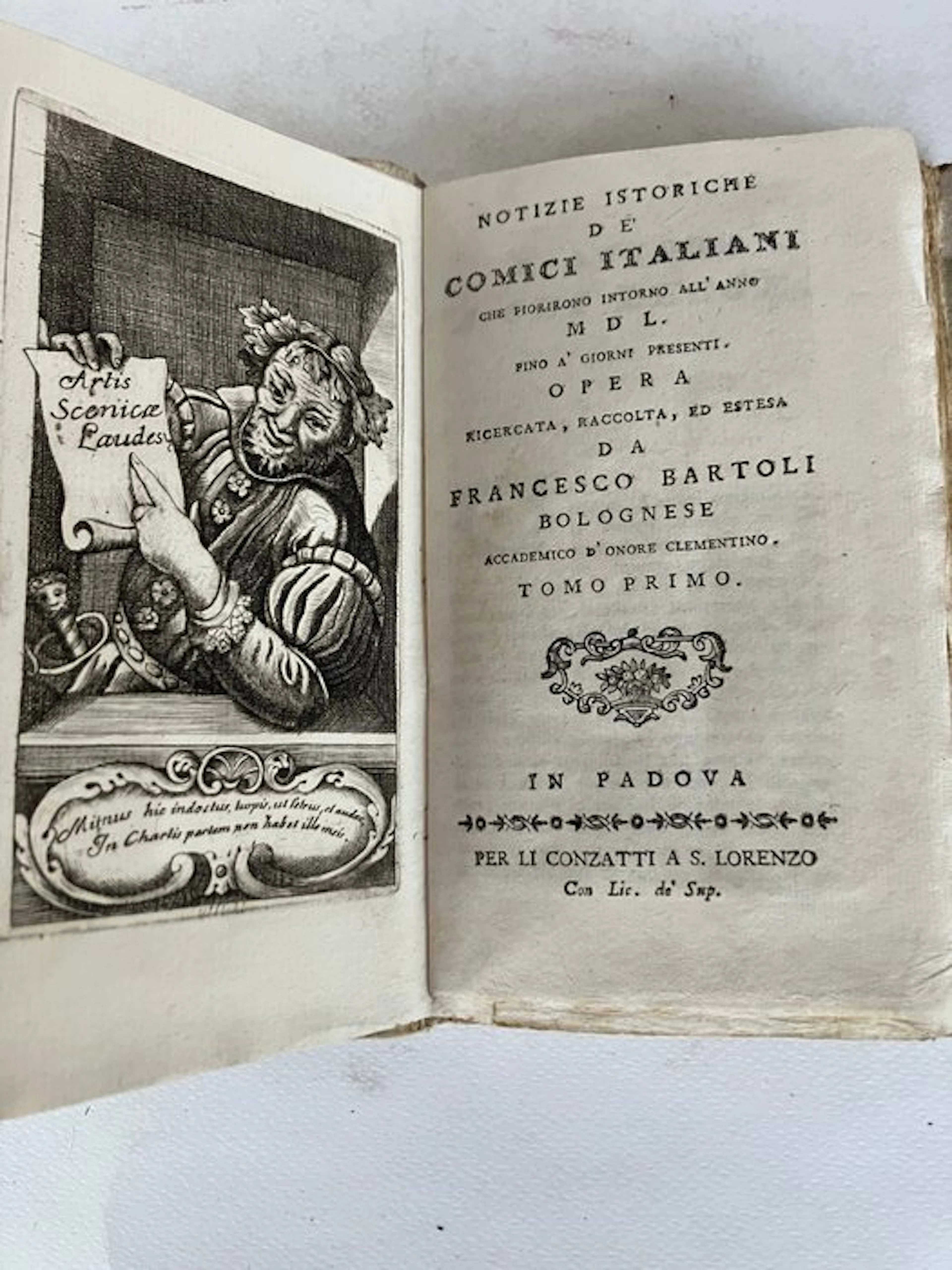 Francesco Bartoli - Notizie istoriche de' comici italiani - 1781