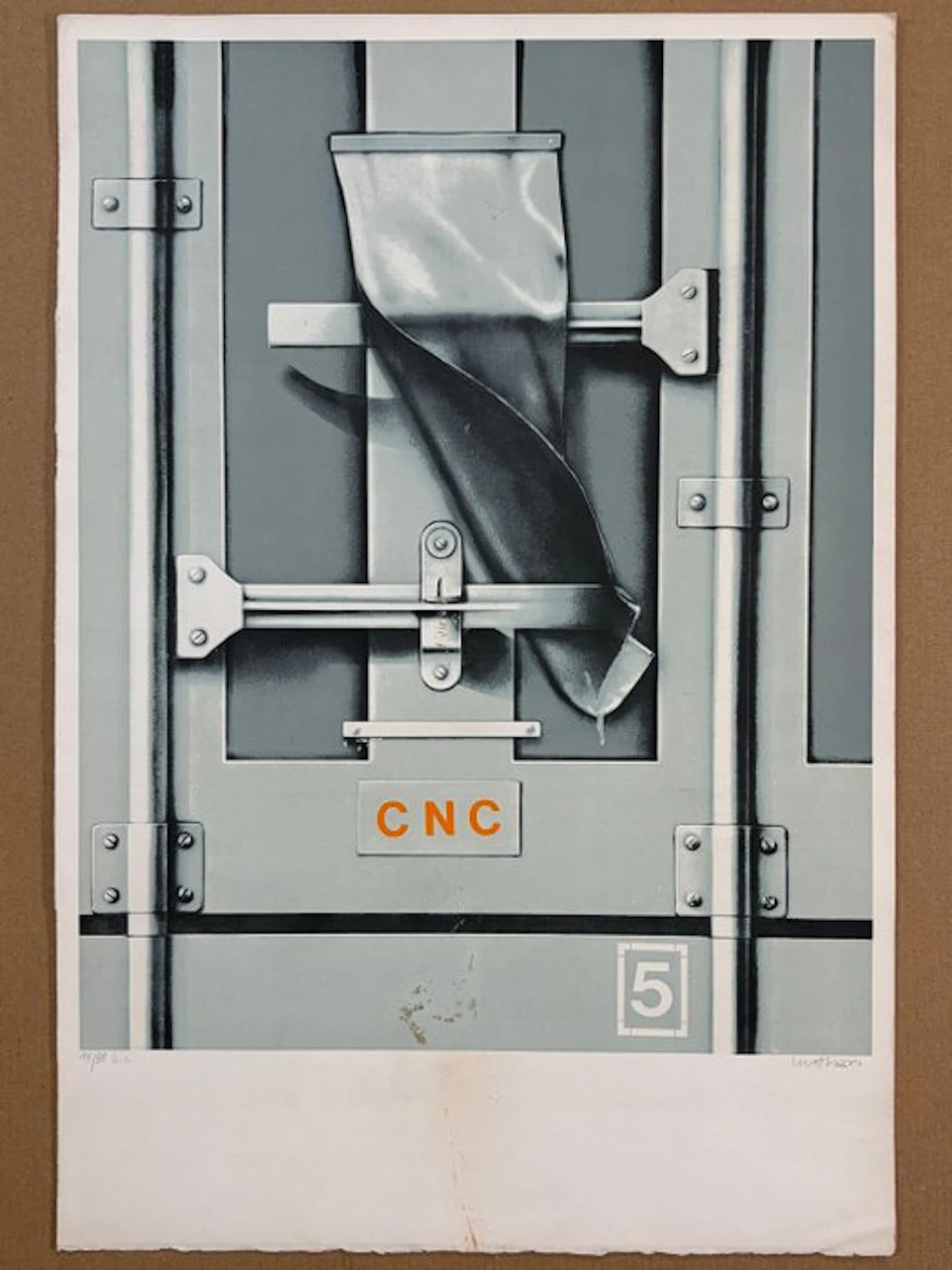 Peter Klasen (1935) - Sérigraphie "Container CNC" - H.C