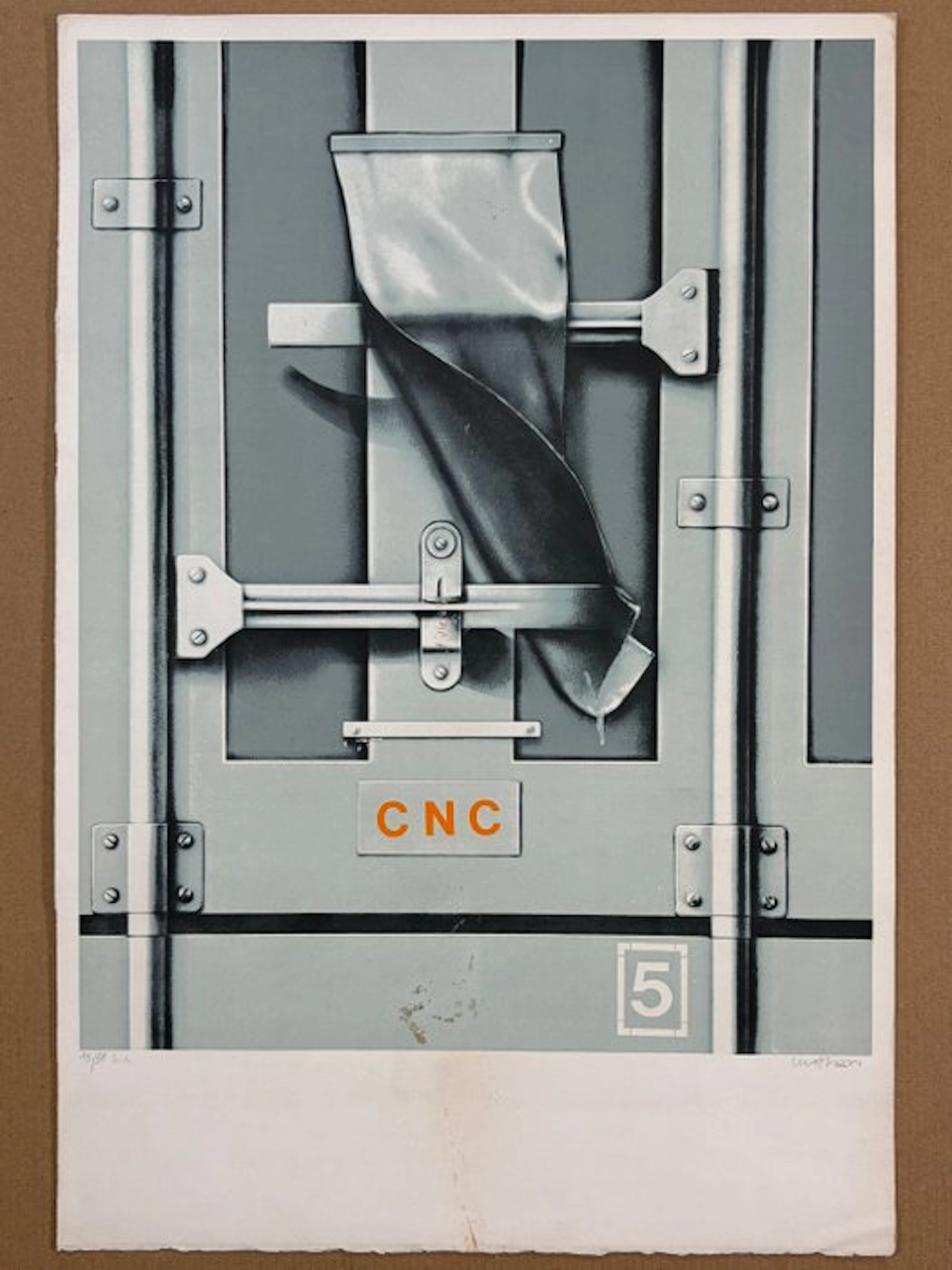 Peter Klasen (1935) - Sérigraphie "Container CNC" - H.C