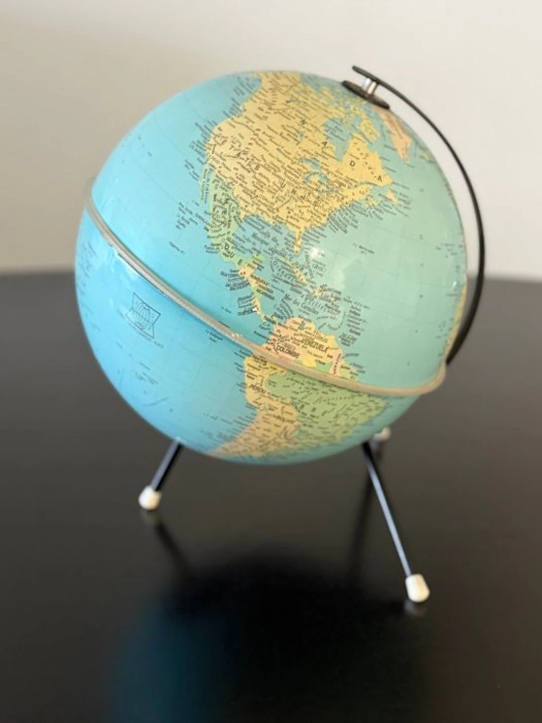 Vintage Girard & Barrère French Desktop Globe –...