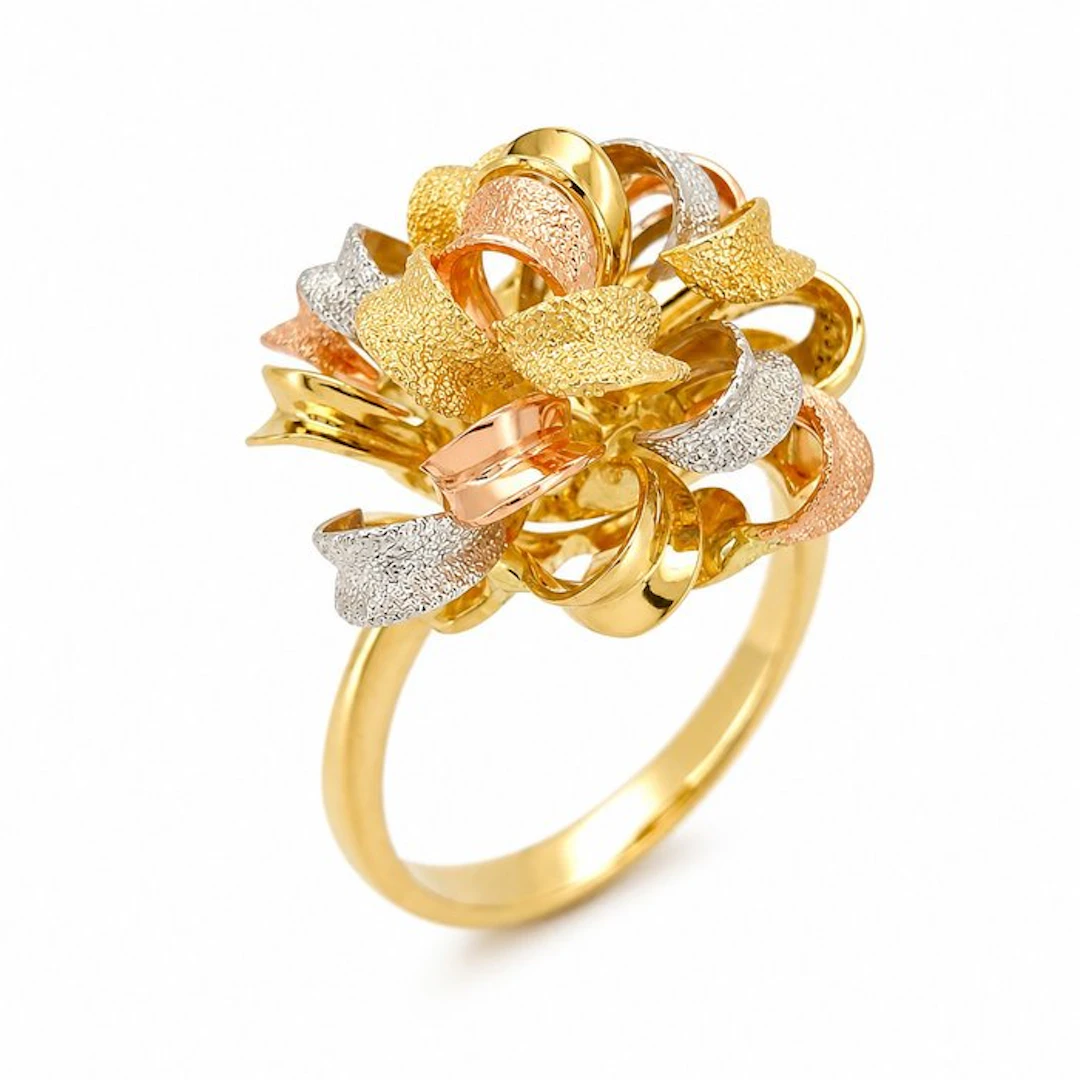Ring - 18 kt. White gold, Yellow gold, Rose gold - Made in Italy - Handmade