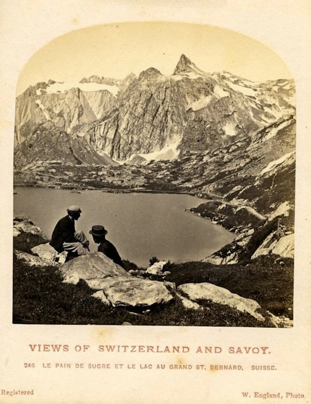 William England (1830-1896) - Le Pain de Sucre et le lac au Grand Saint Bernard