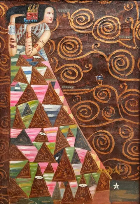 Scuola europea (XX), Da Gustav Klimt - L'attesa