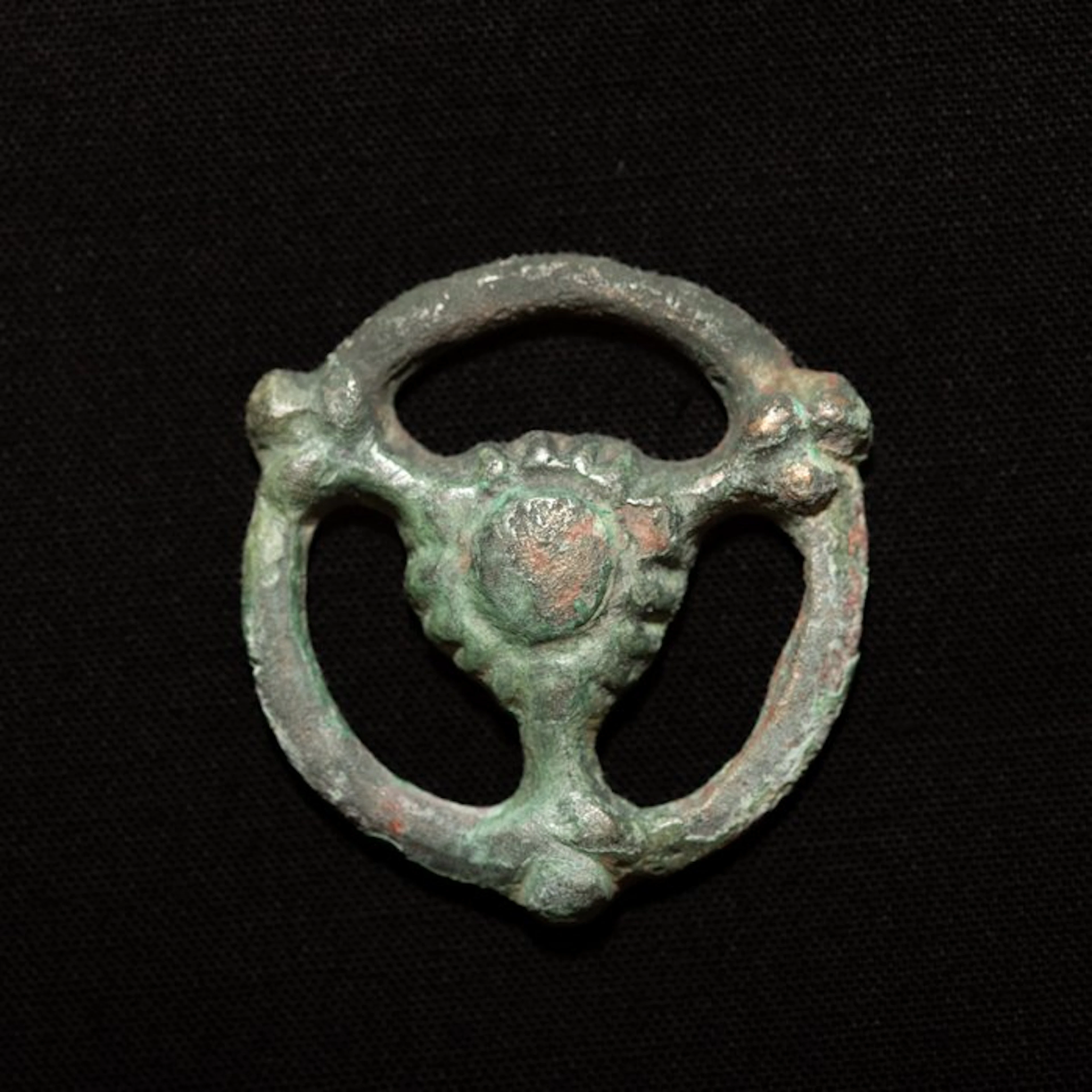 Viking Era Silver sword-belt distributor or strap divider...