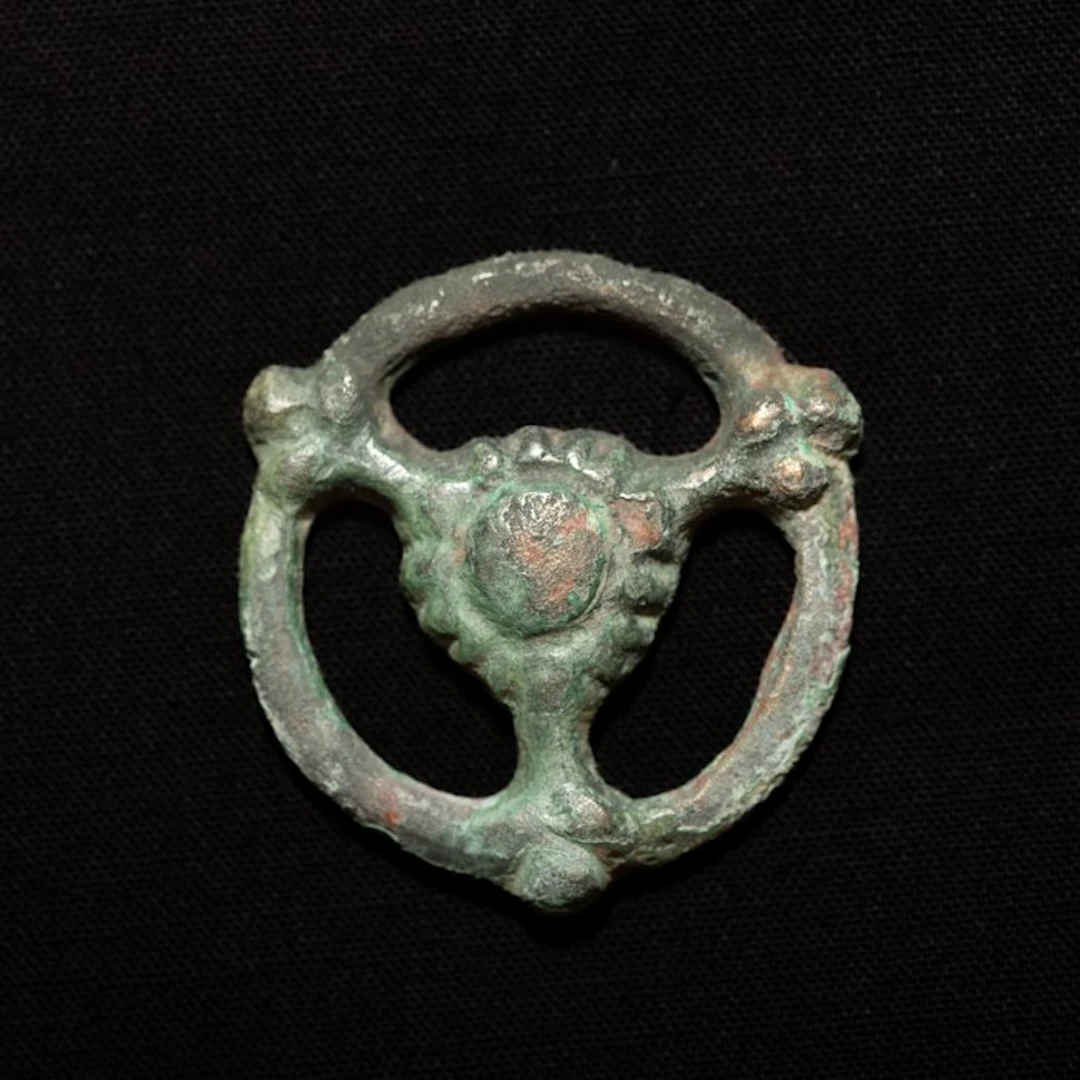 Viking Era Silver sword-belt distributor or strap divider...