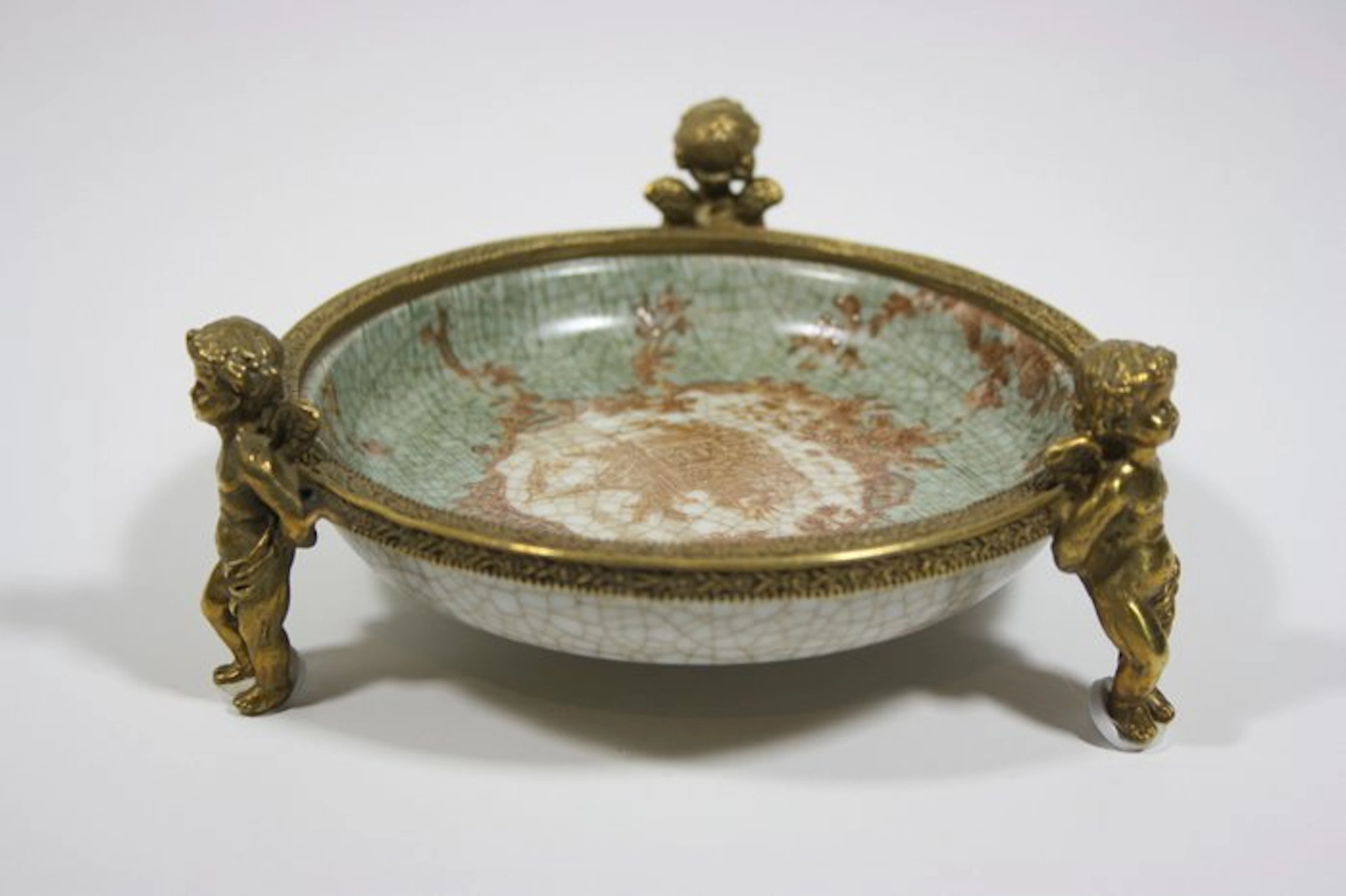 Platter - Porcelain, Brass - Carried by Angels