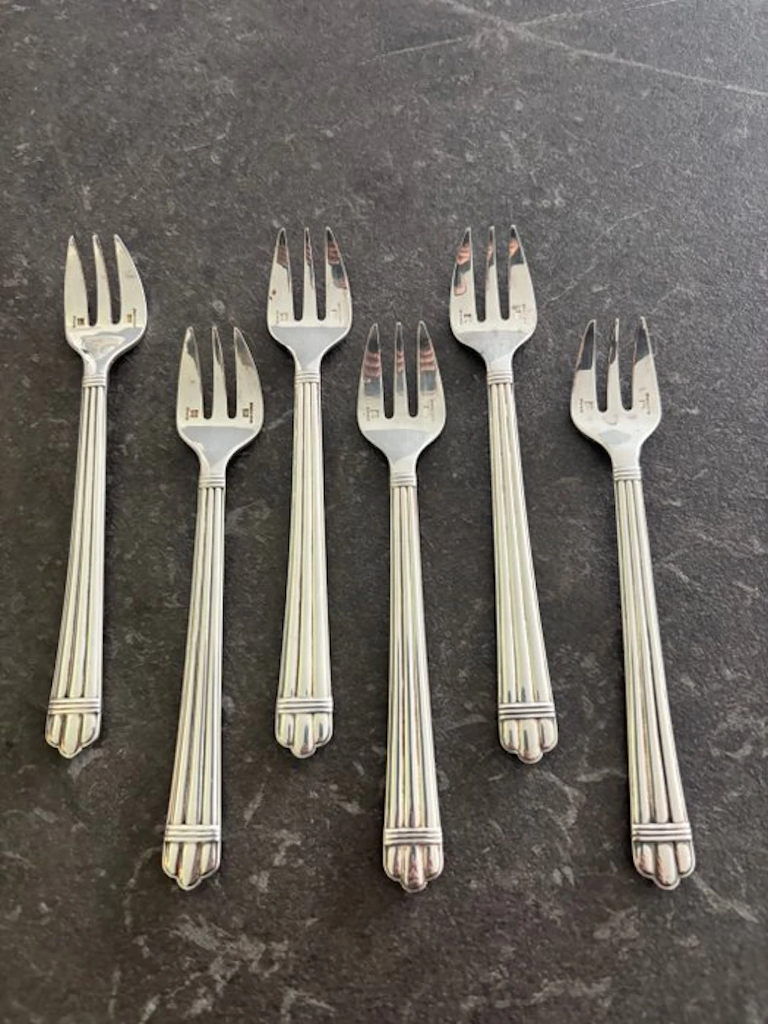Christofle - Cake fork (6) - Aria - Silverplated