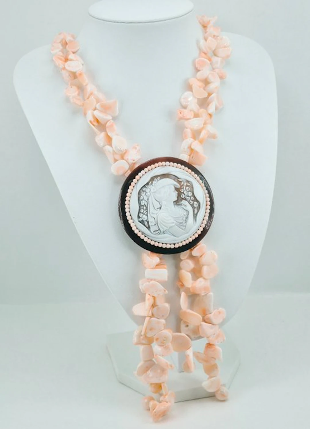 Coral - Silver - Necklace - PINK CORAL