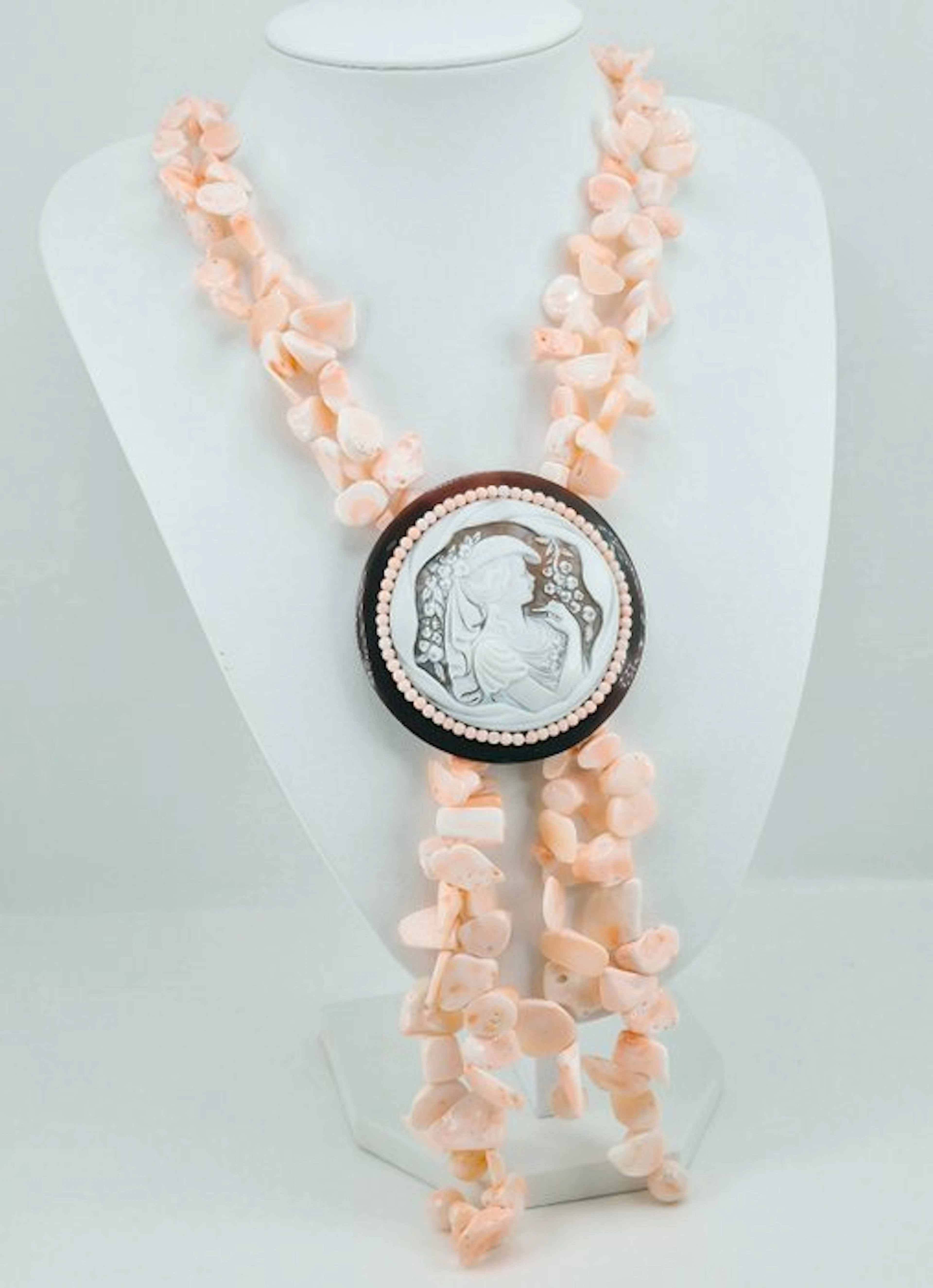 Coral - Silver - Necklace - PINK CORAL