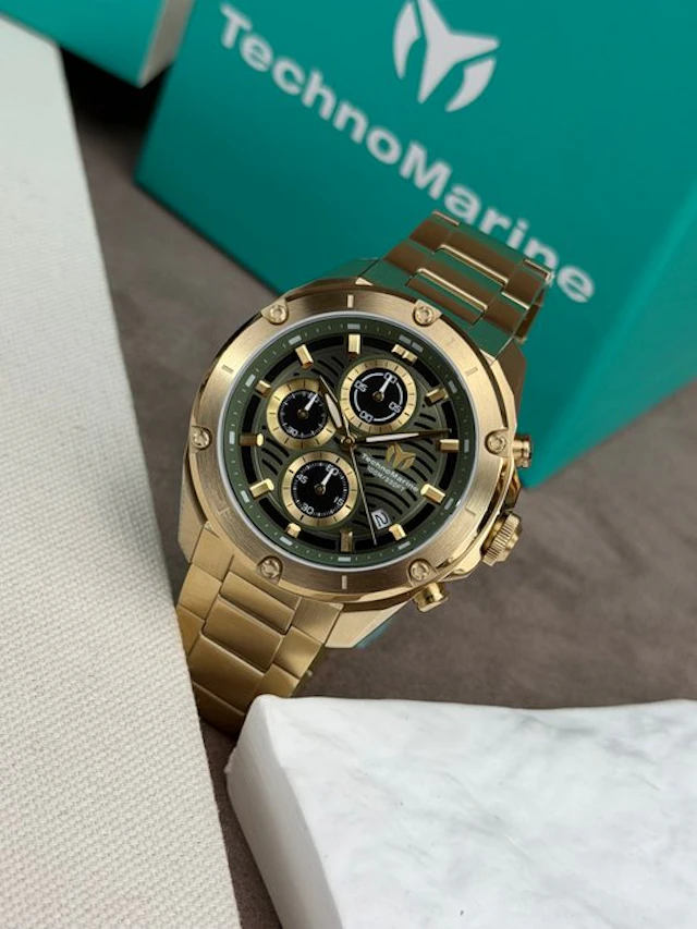 TechnoMarine - Oceanico Chronograph Date Gold/Green dial...