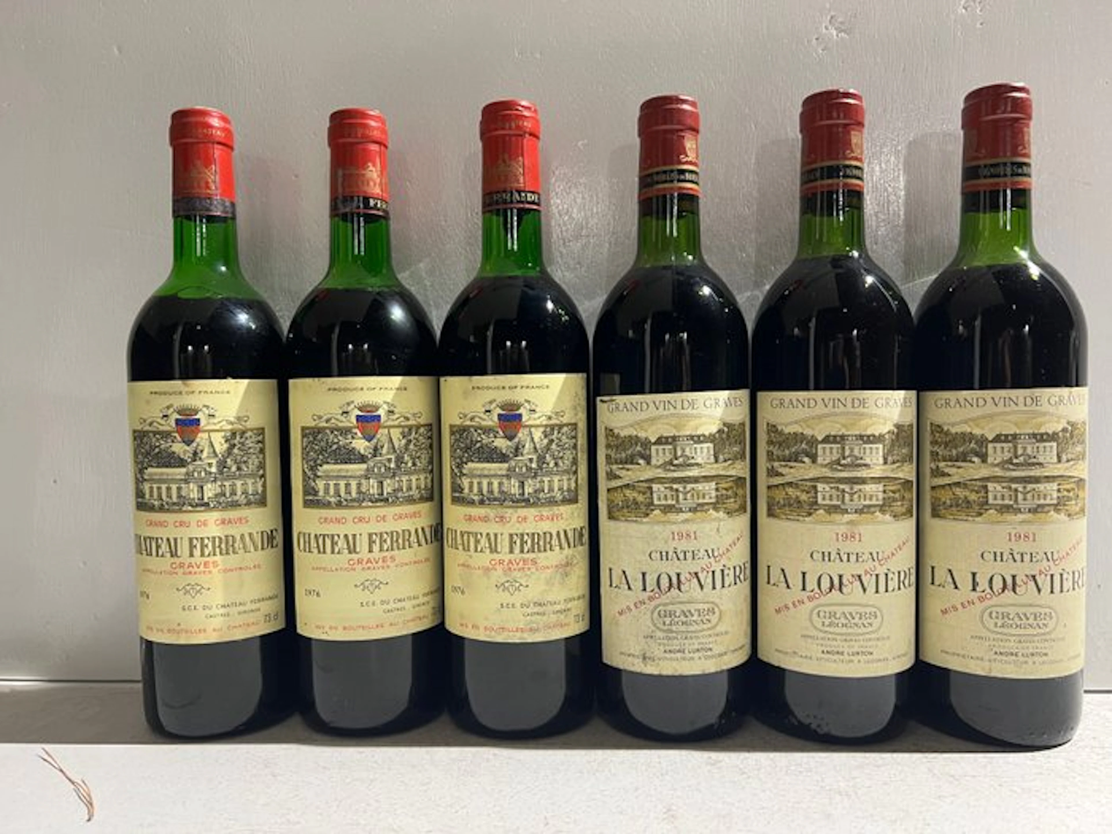 1976 x 3 Chateau Ferrande & 1981 x 3 Chateau La Louvière...