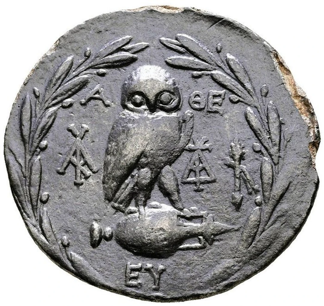 Attica, Athens Tetradrachm 144-143 B.C. - Athena und AΘE Eule