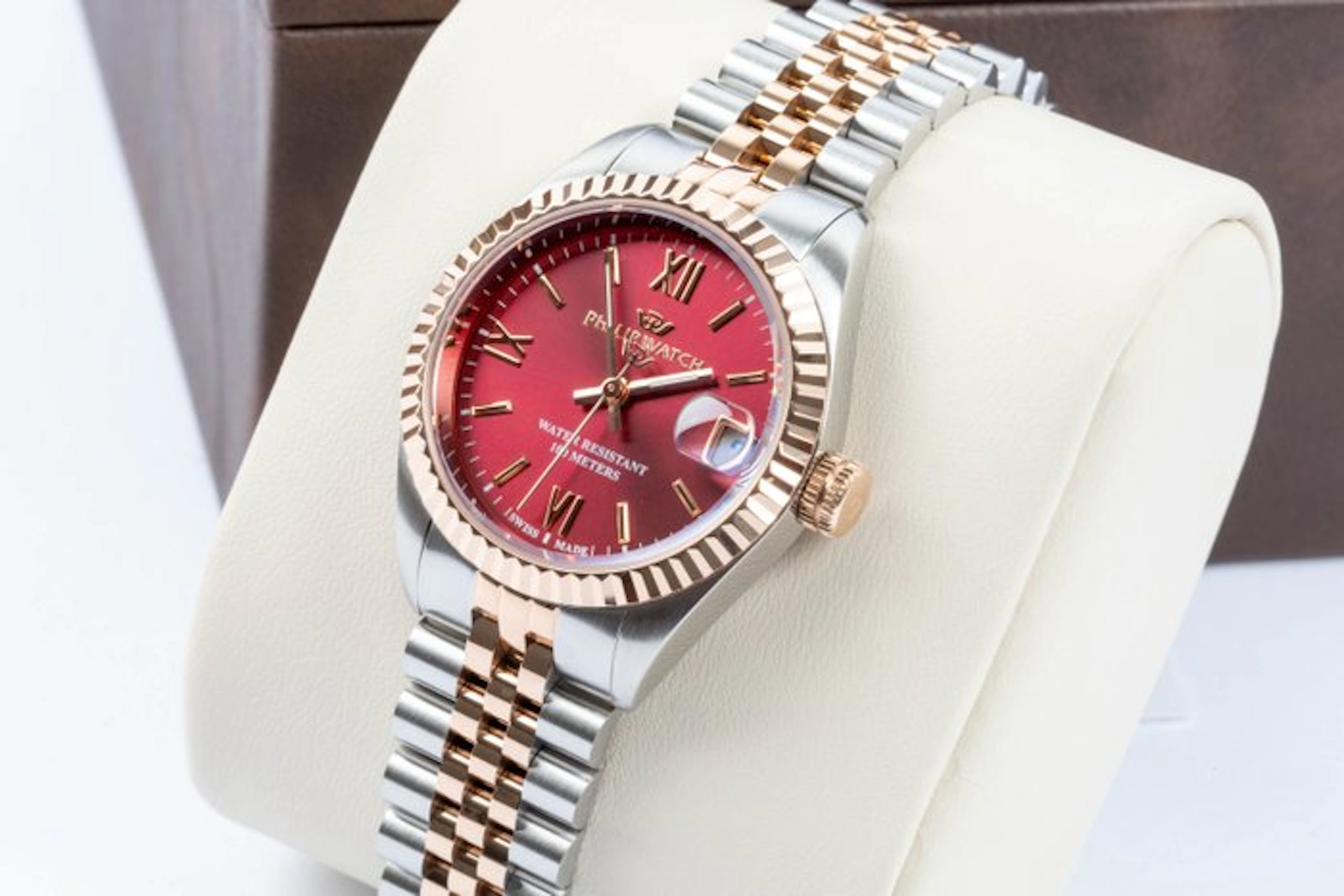 Philip Watch - Caribe Urban - Red - Gold - Swiss Made...