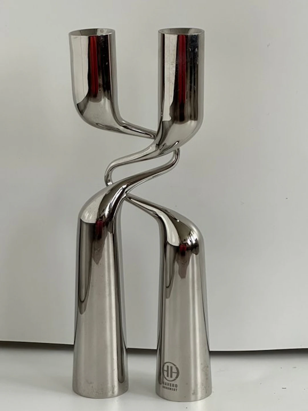 Menu - Mikaela Dörfel - Candleholder Double / Tango (2) - Chrome layer