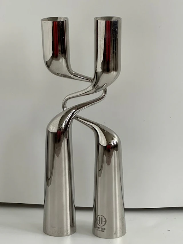 Menu - Mikaela Dörfel - Candleholder Double / Tango (2) - Chrome layer