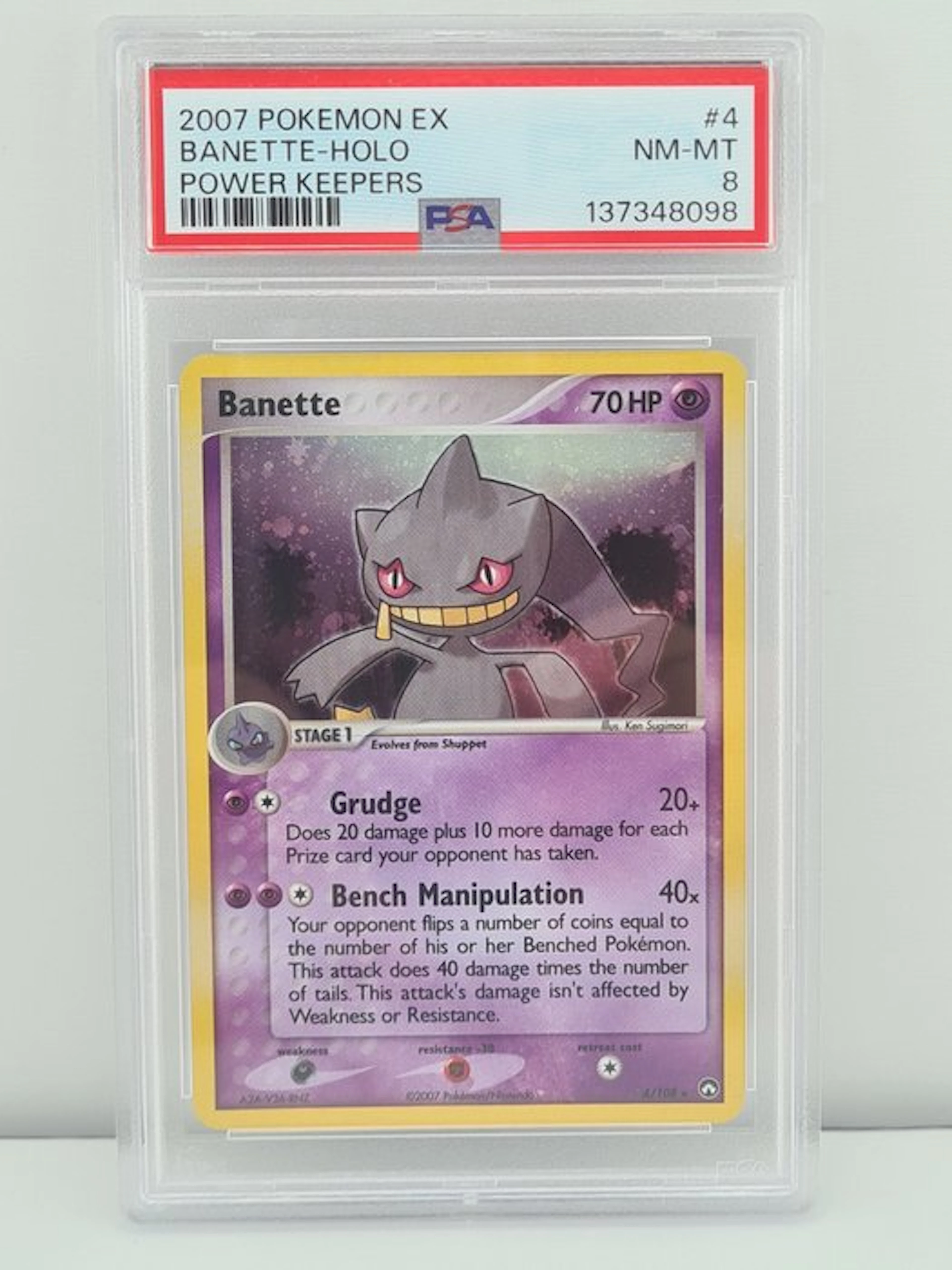 Pokémon - 1 Graded card - Pokémon - Banette 4/108 Holo - PSA 8