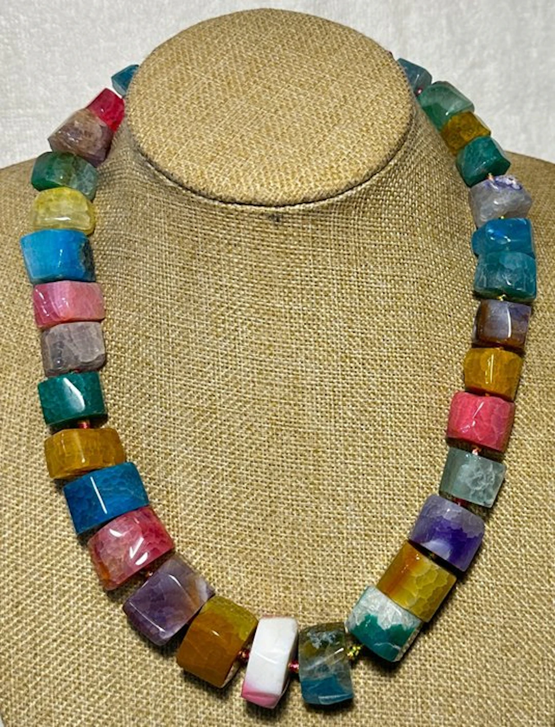 Set of Multicolor Agate from Brazil and Natural...