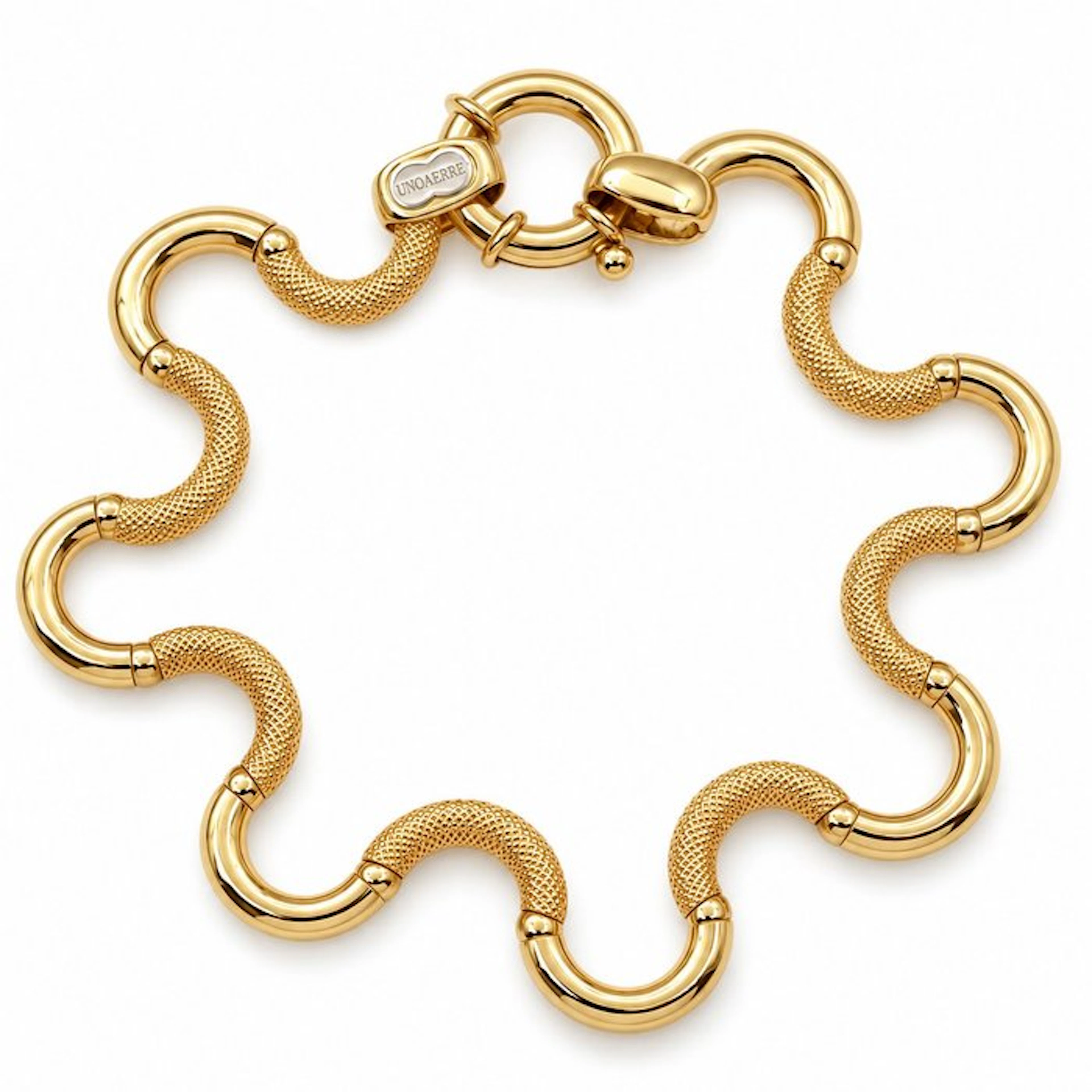 UnoAErre - Bracelet - 18 kt. Yellow gold, White gold - Made in Italy - Handmade