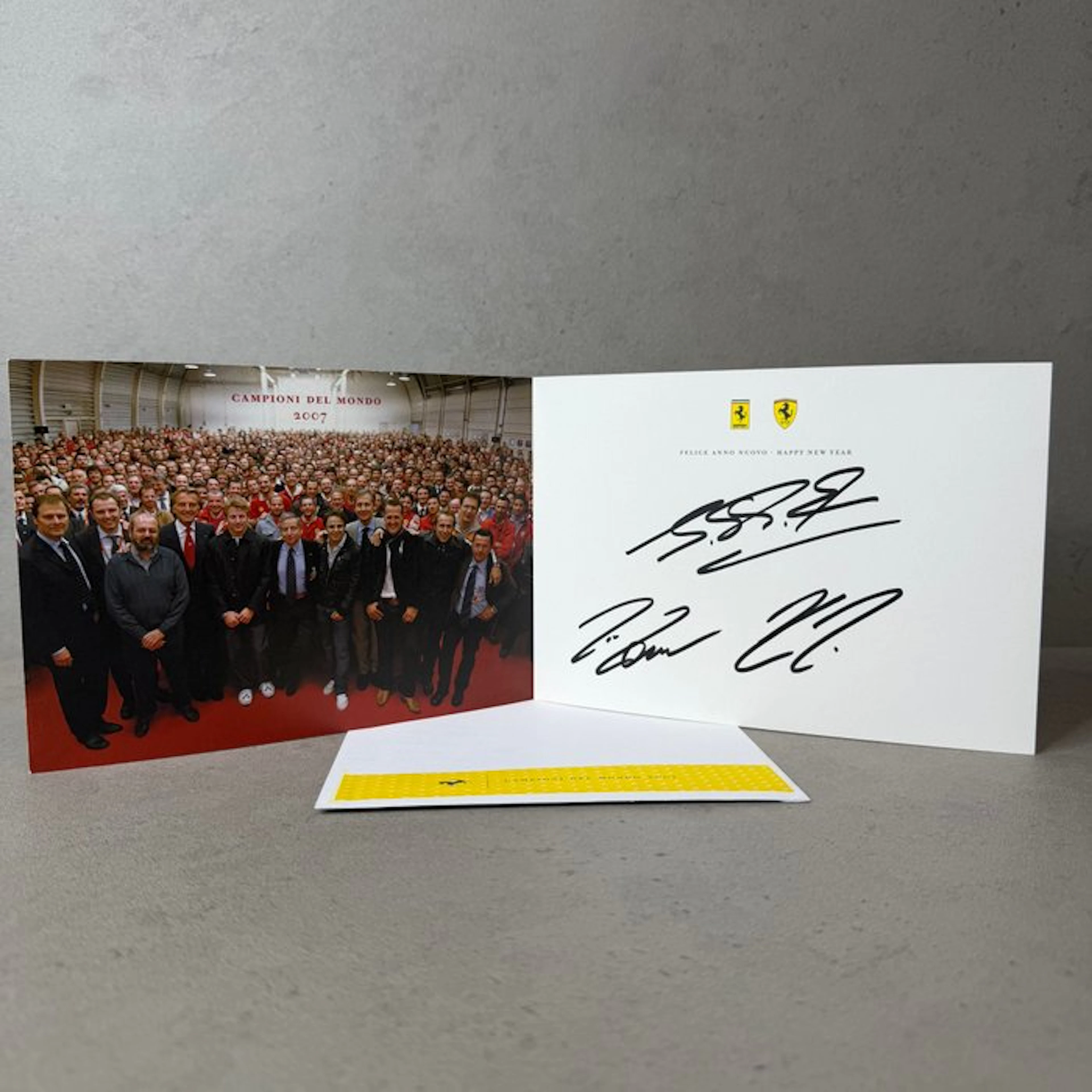 Ferrari - Biglietto Auguri 2007 autografato - Michael...