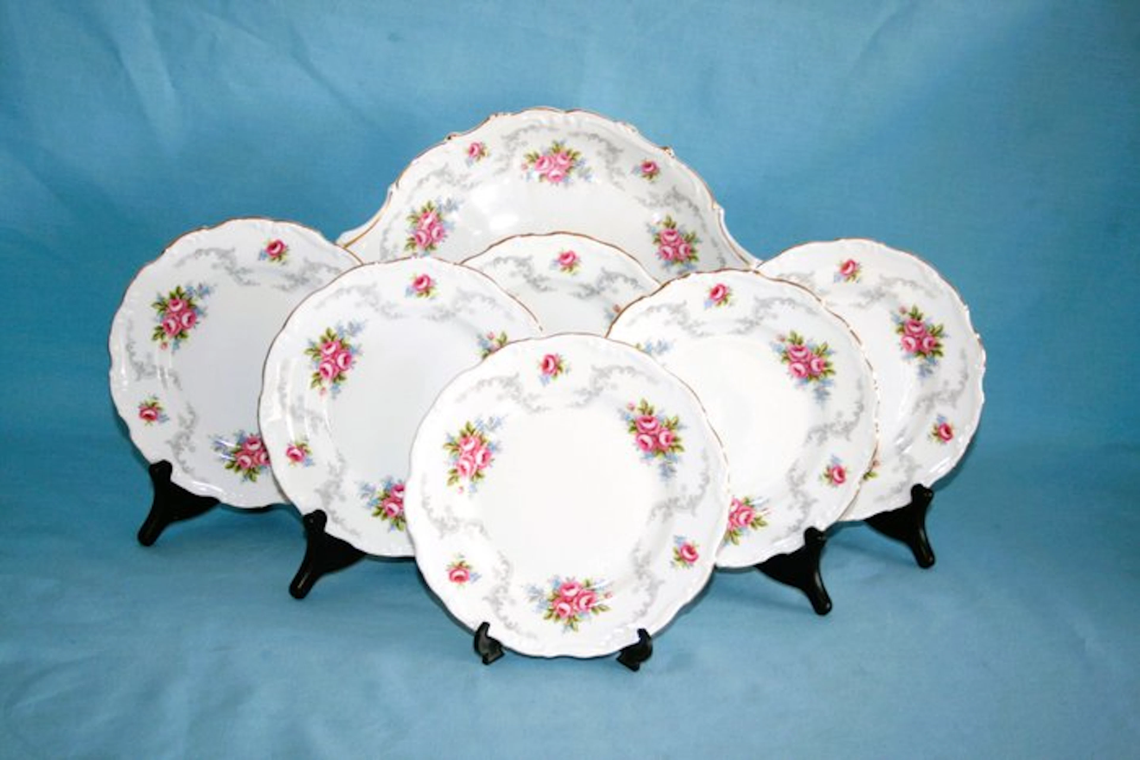 Royal Albert - Tranquility - Pastry/cake set (7) - Vintage - Bone china