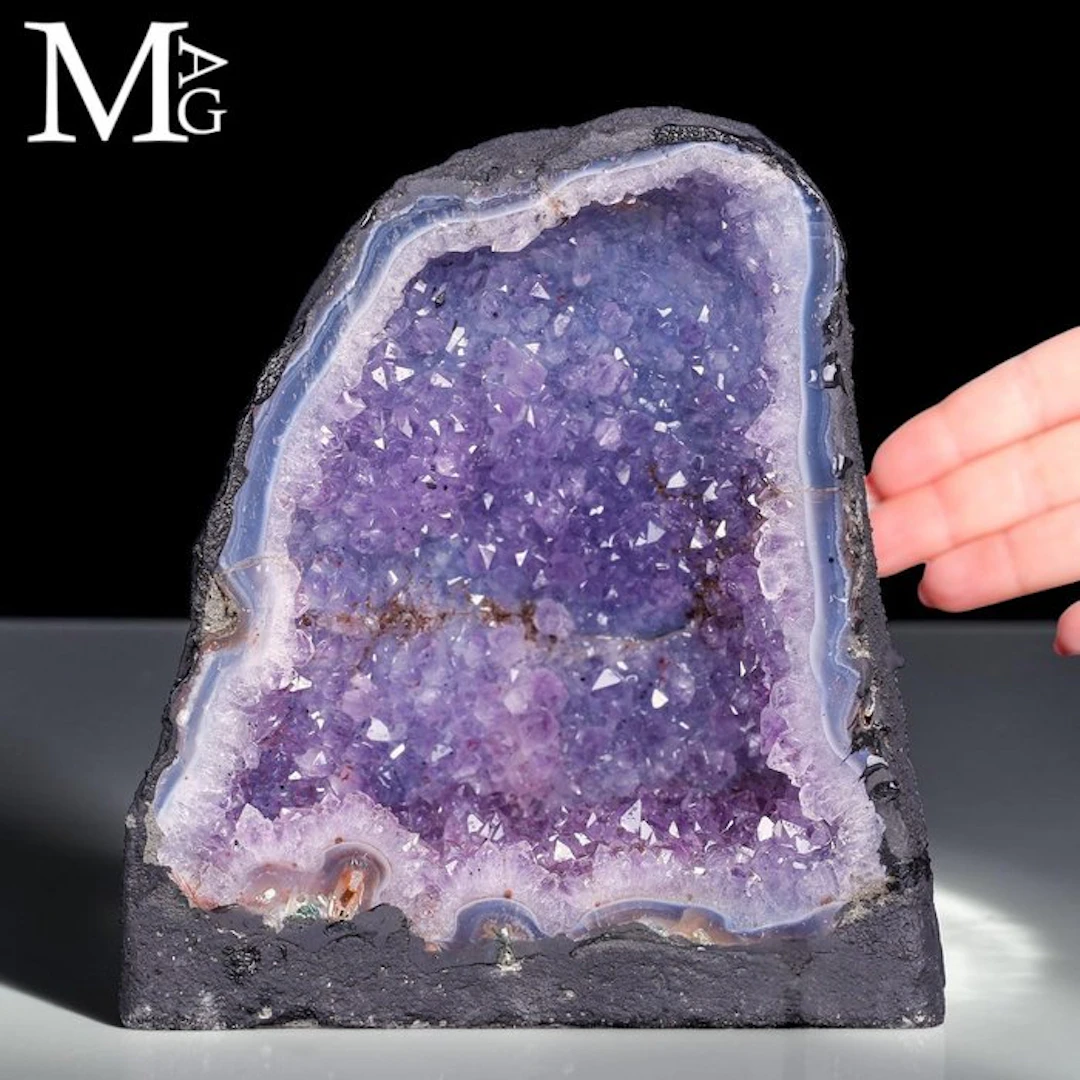 Stunning geode of intense purple amethyst from Brazil...