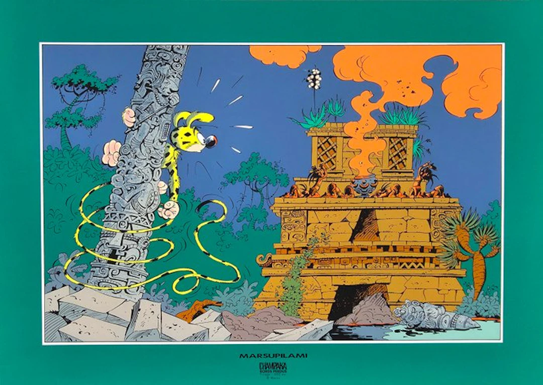 Franquin - 1 Silkscreen - Marsupilami - Marsupilami in the jungle - 1990