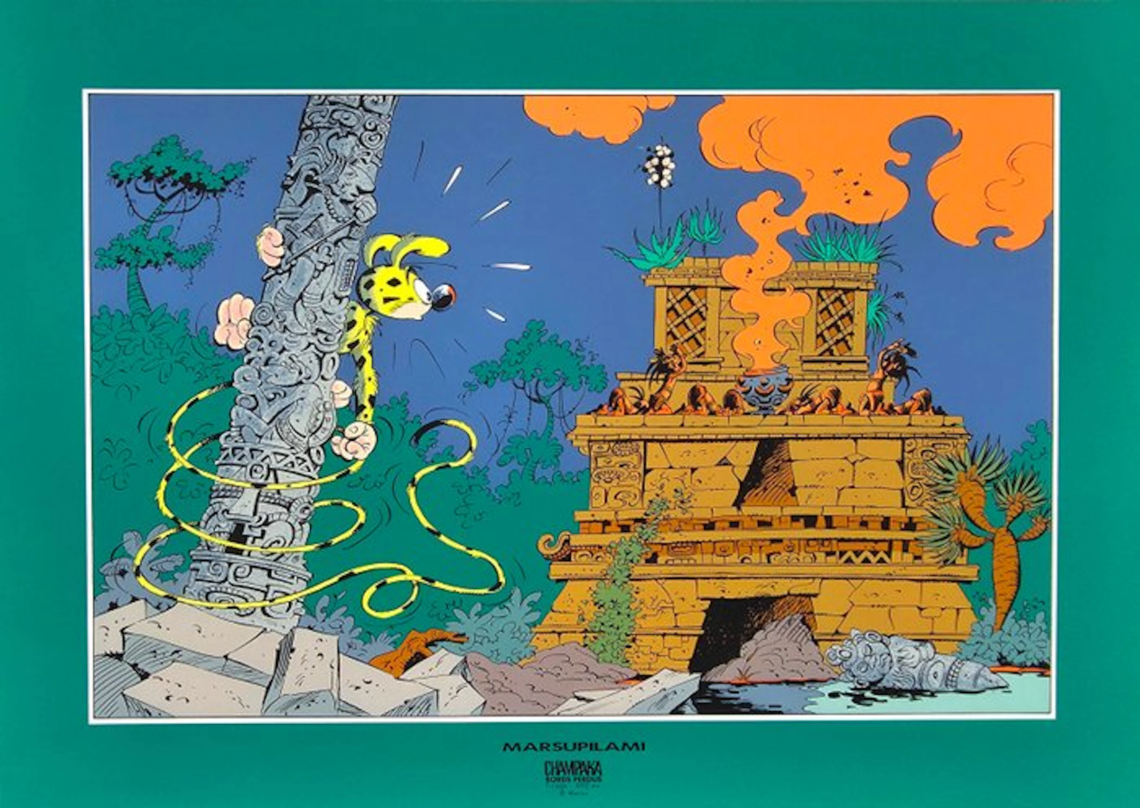 Franquin - 1 Silkscreen - Marsupilami - Marsupilami in the jungle - 1990