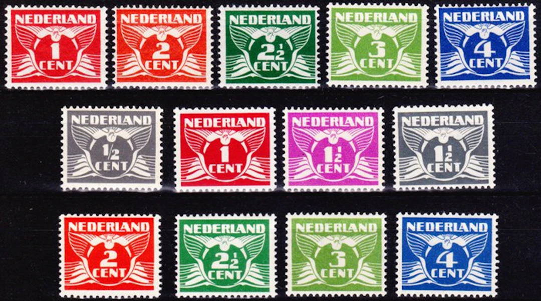 Netherlands 1924/1926 - Flying dove: both series