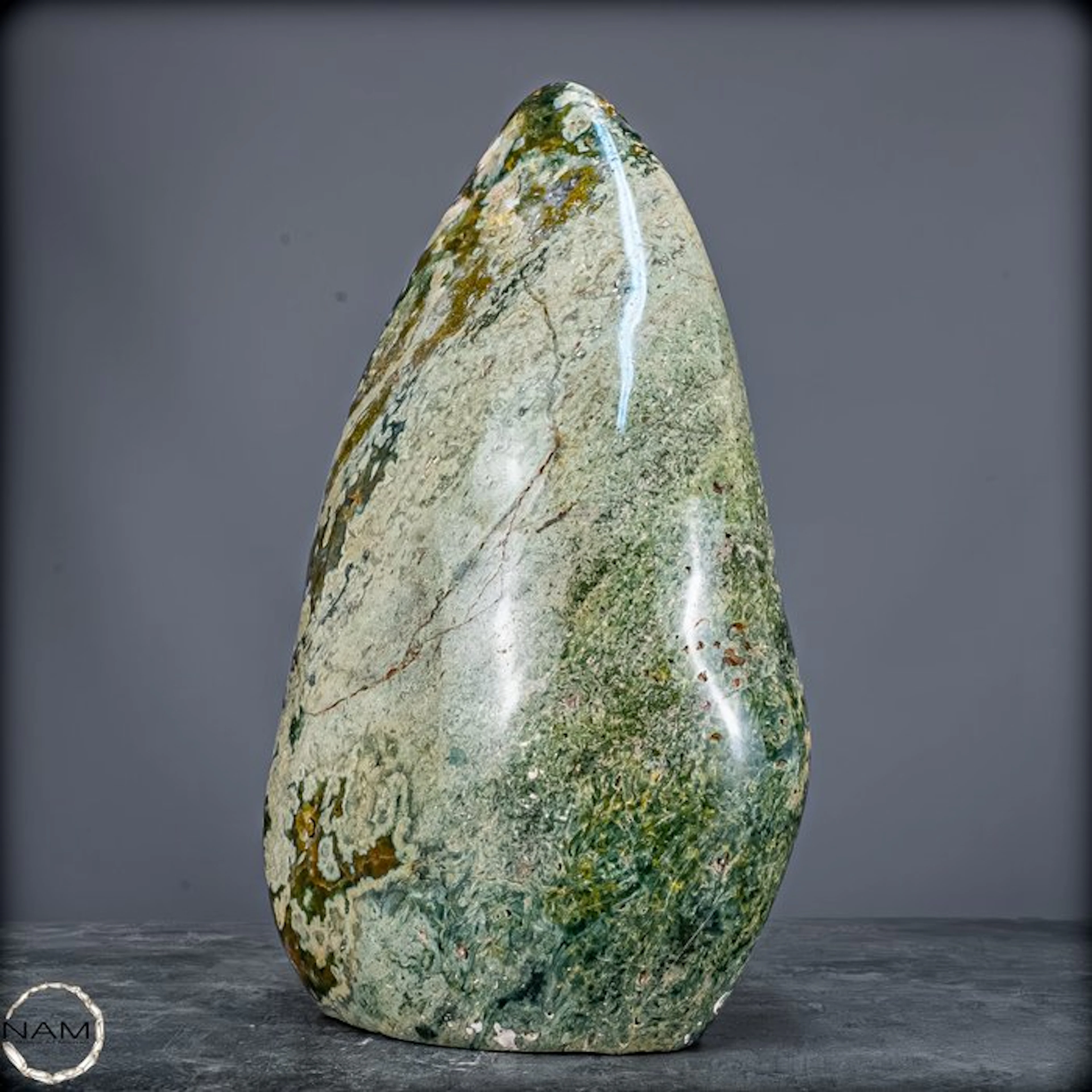 Ocean Jasper freeform with agate – A unique work of nature Freeform- 5041.41 g