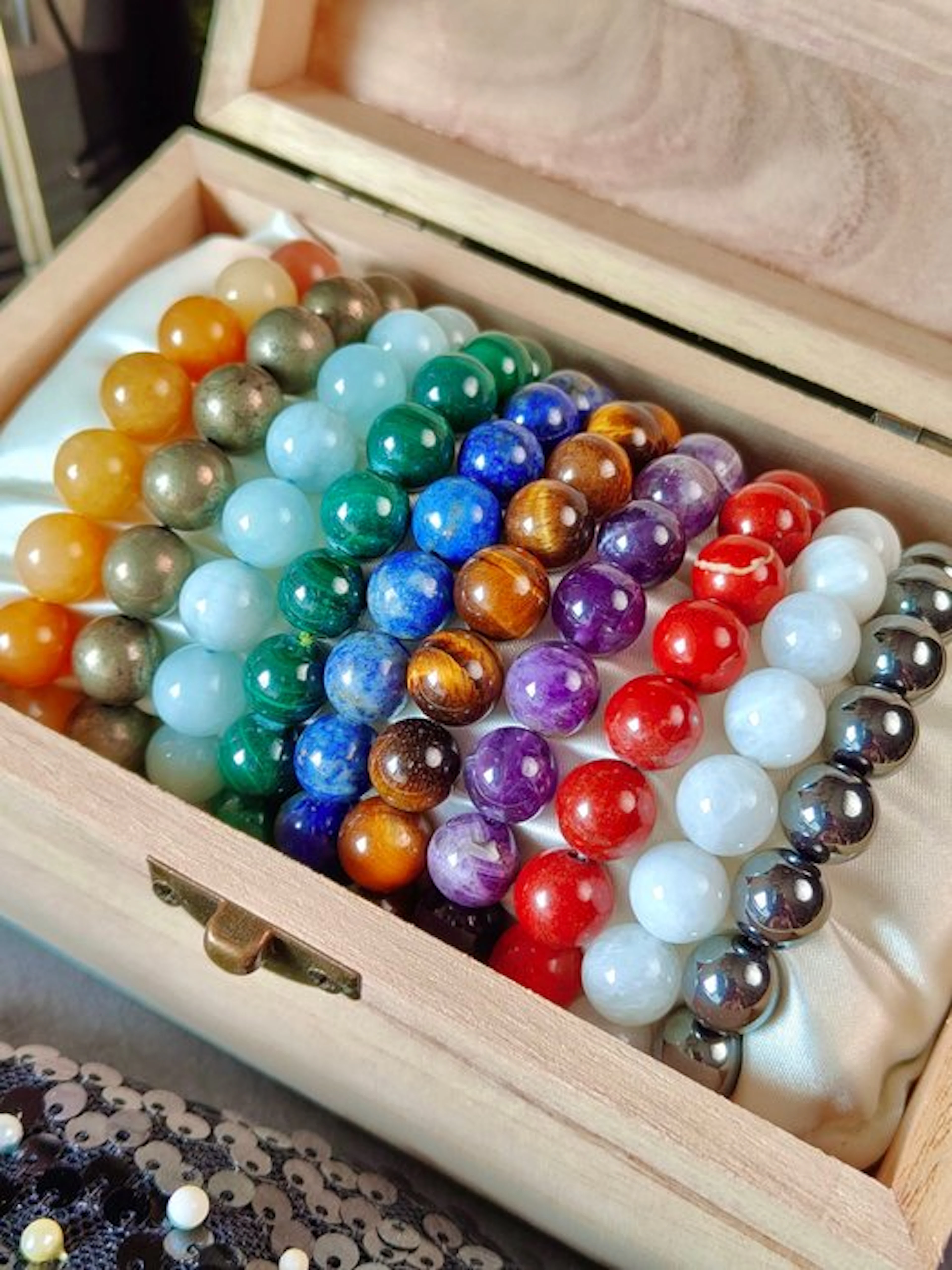 Bracelet collection in malachite