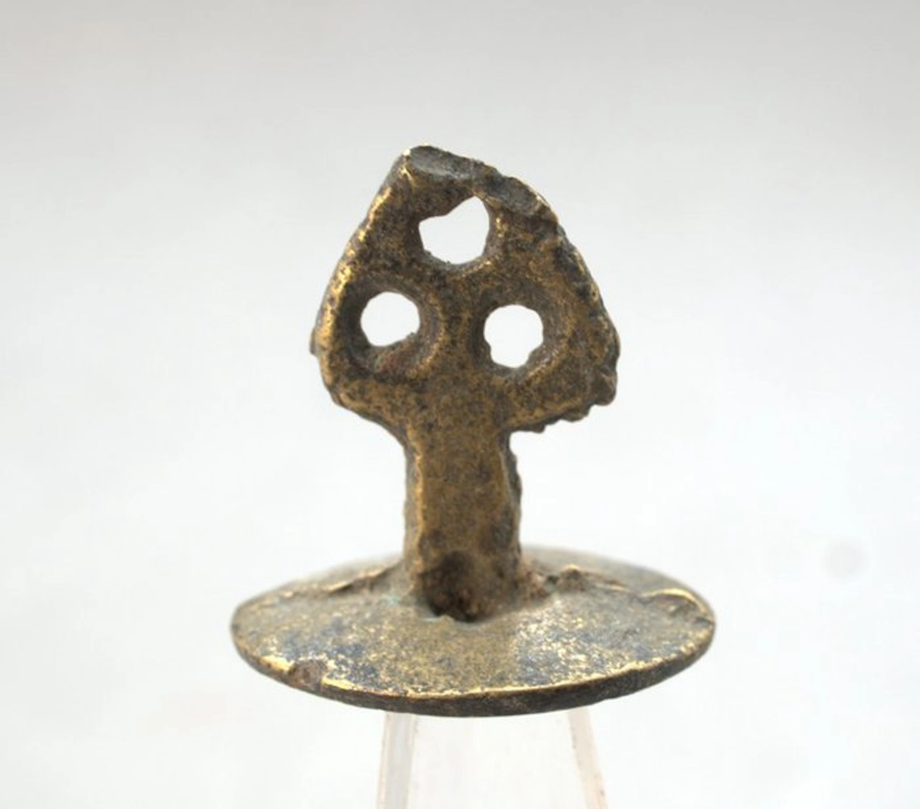 Post medieval Bronze Stamp Seal pendant with inscribed...