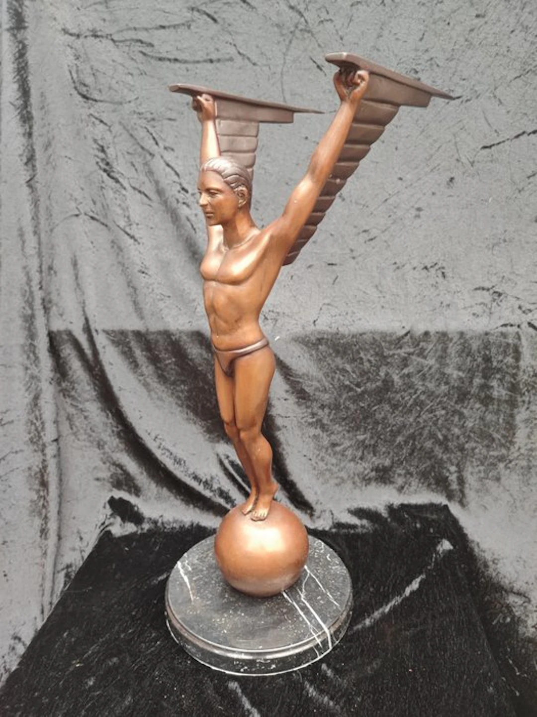Statue, Icarus - 50 cm - Patinated bronze