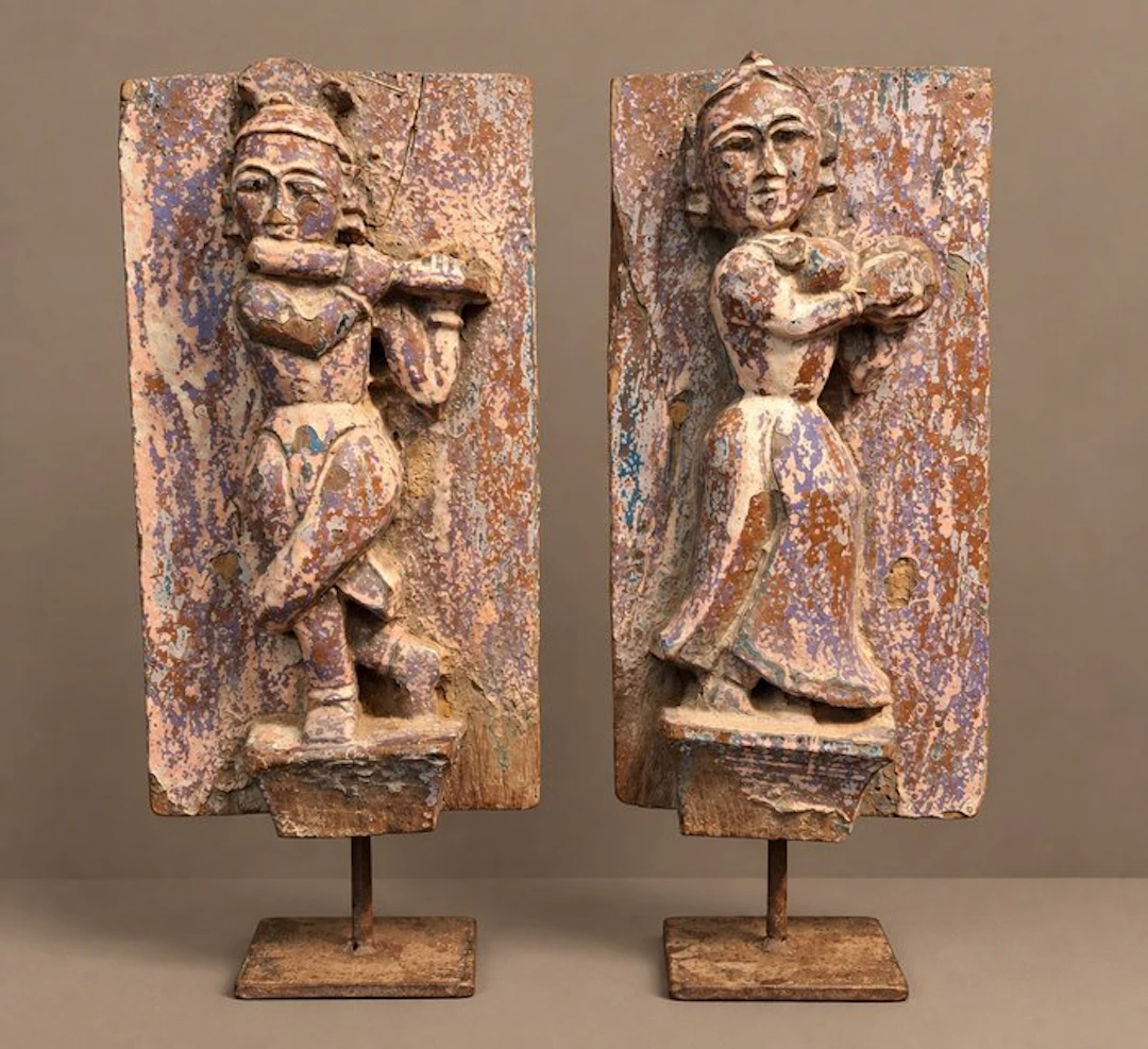Two beautiful antique Indian wooden reliefs