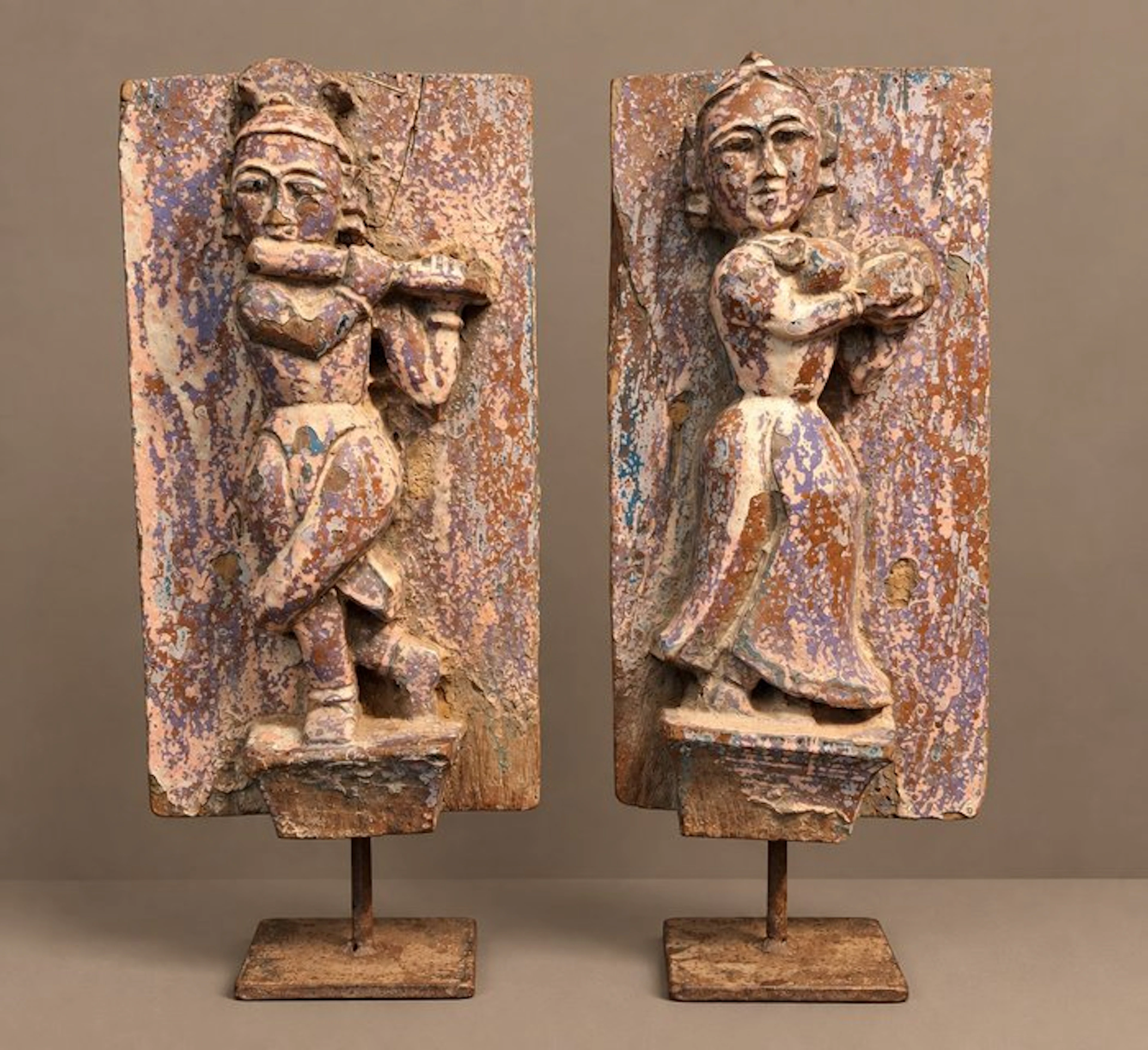 Two beautiful antique Indian wooden reliefs