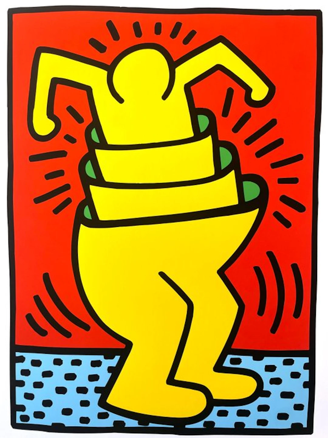 Keith Haring - Untitled (cup man) - Giclée - 60x47...
