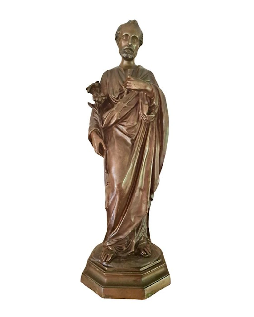 Statue, Sint Jozef - 48 cm - Bronze