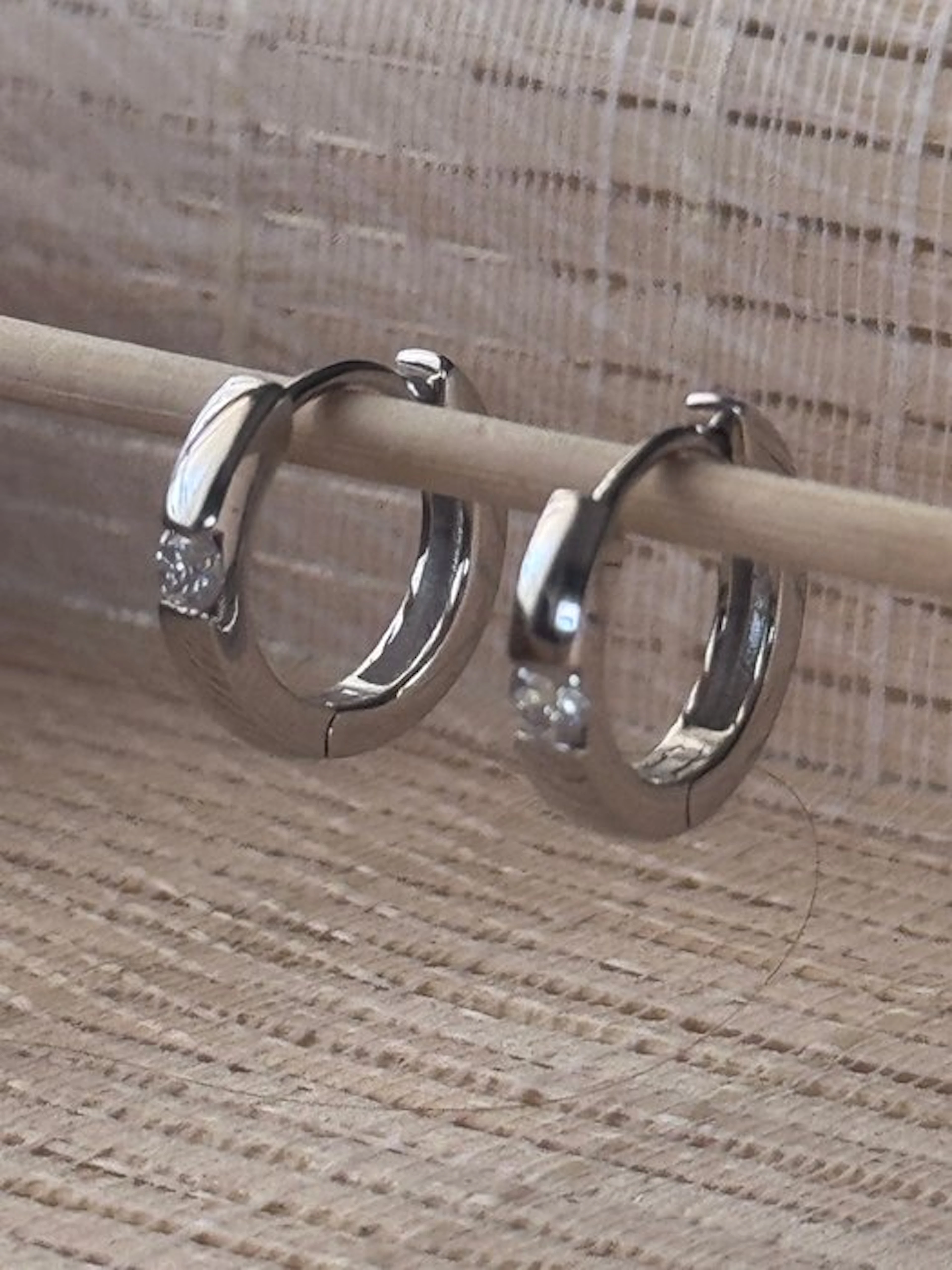No reserve price - Earrings Platinum Diamond (Natural)