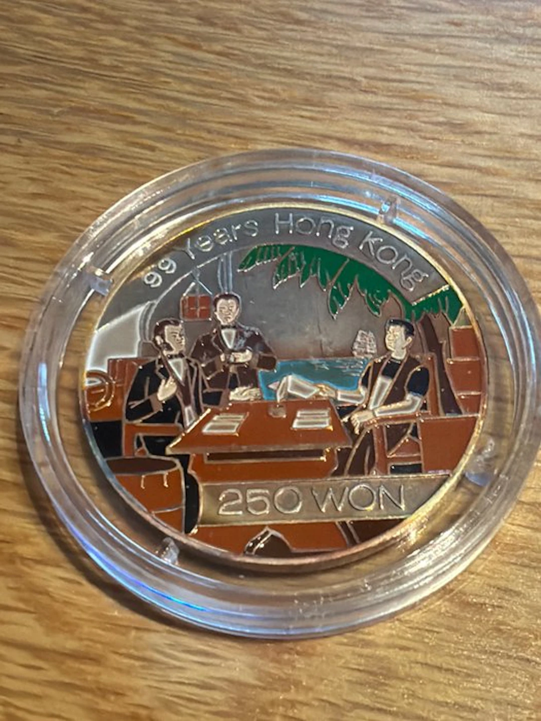 Korea. 250 Won 1997 Vertragsunterzeichnung 99 Years Hong...