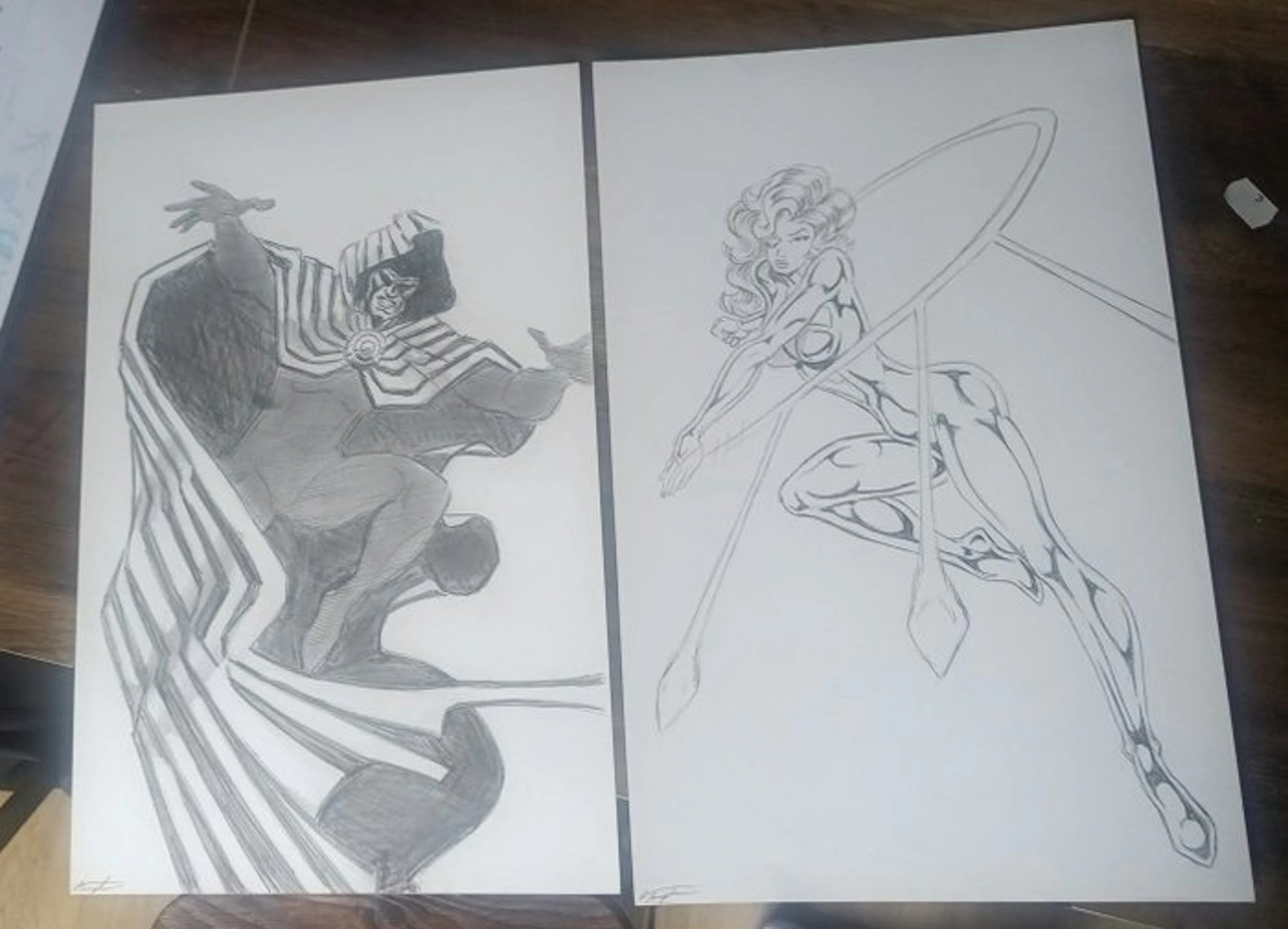 Peter Temple - 2 Original drawing - Cloak and Dagger