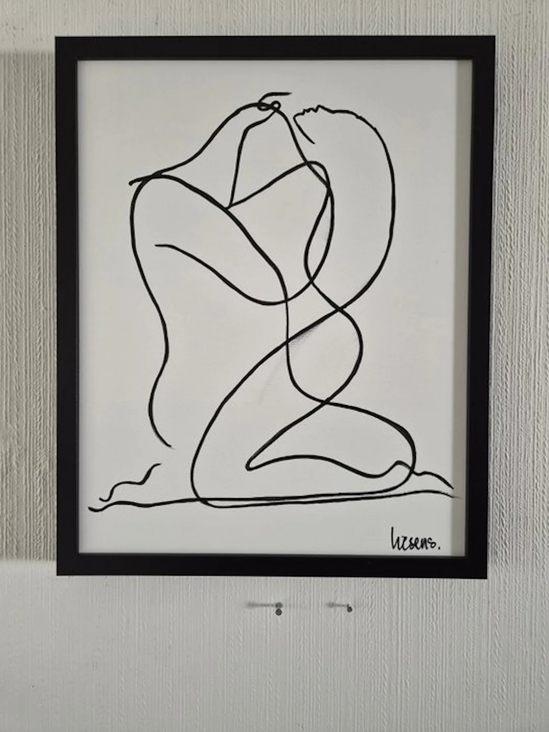 Liesens - You are my soulmate (Handpainted on white canvas met lijst)