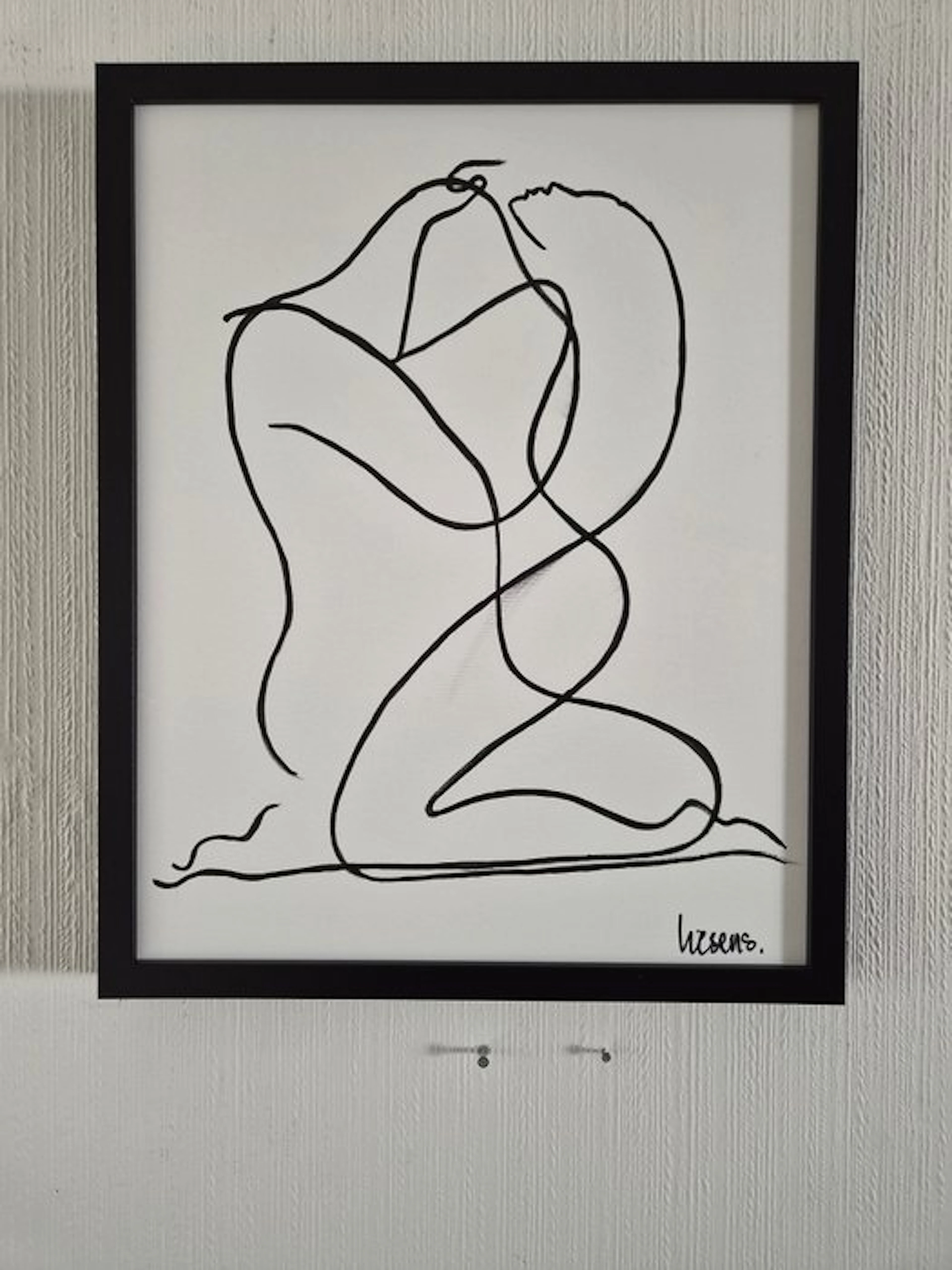 Liesens - You are my soulmate (Handpainted on white canvas met lijst)