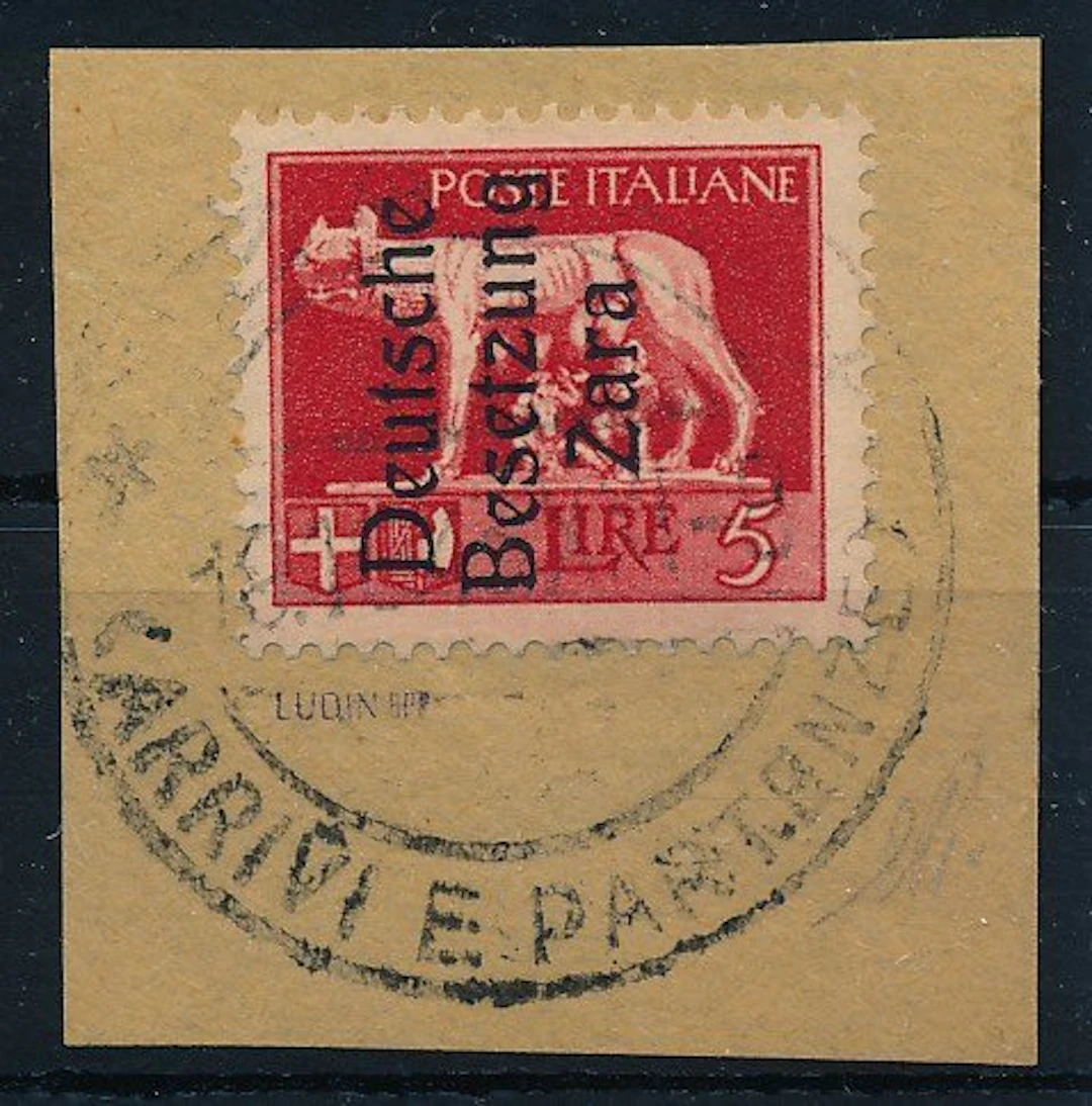 German Empire - Occupation of Zara 1943 - 5-lira postage...